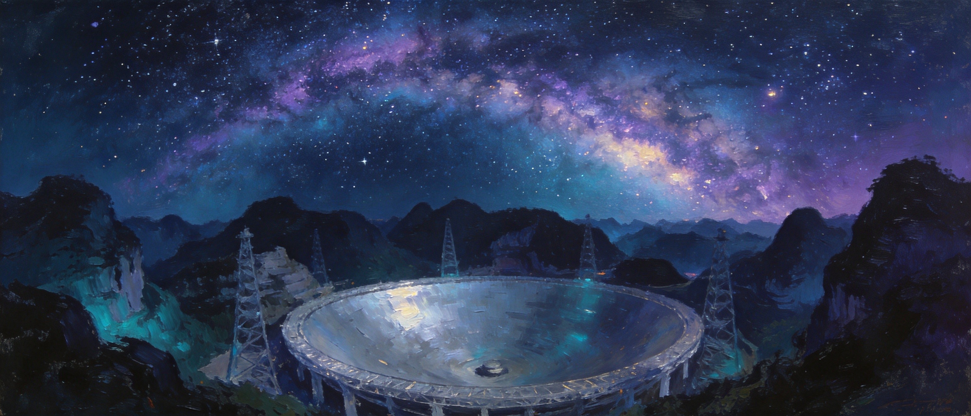 克度天文小镇星空下的宁静之夜