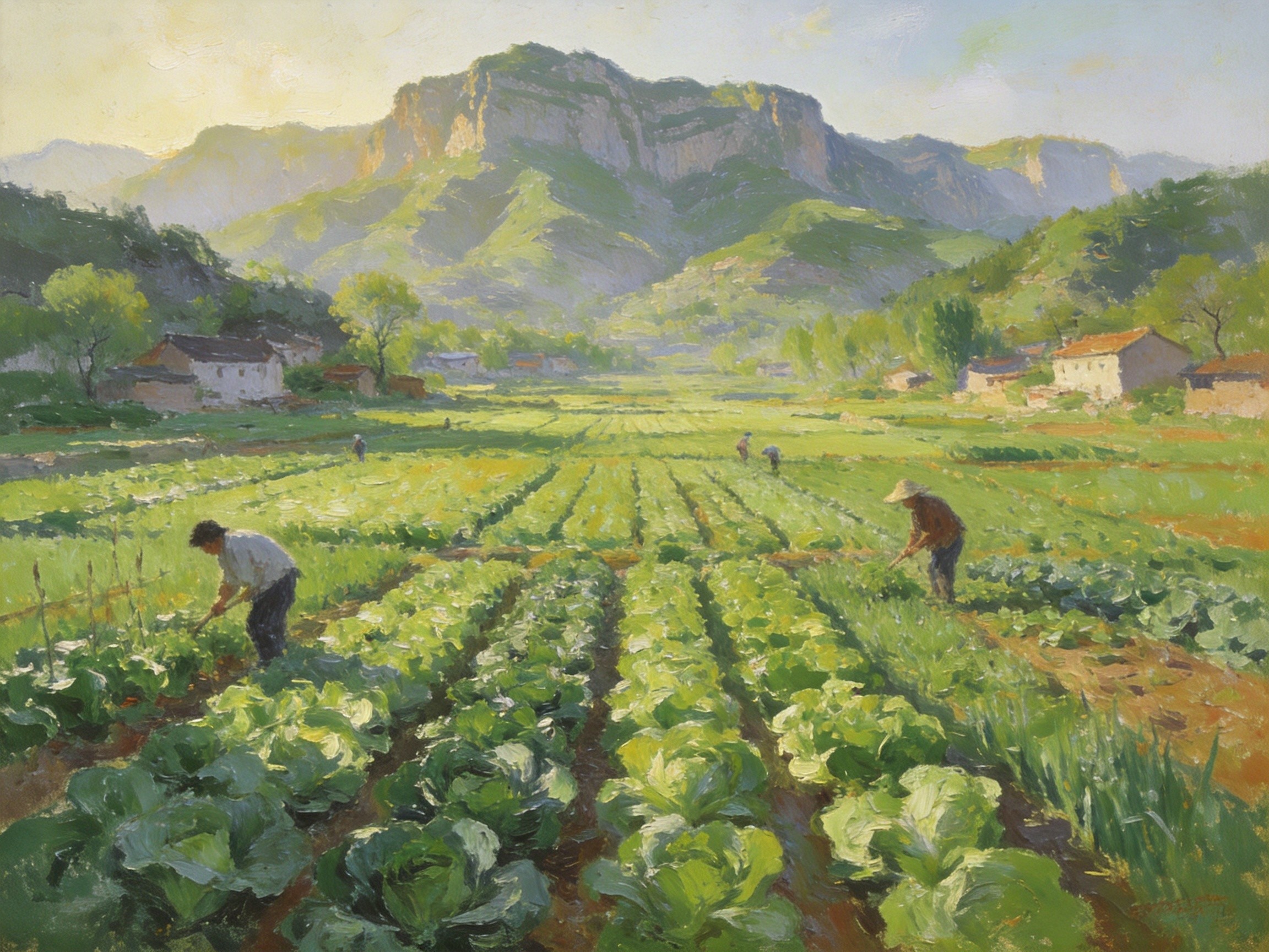 孝敬镇沃野田园，四季菜蔬碧翠如画