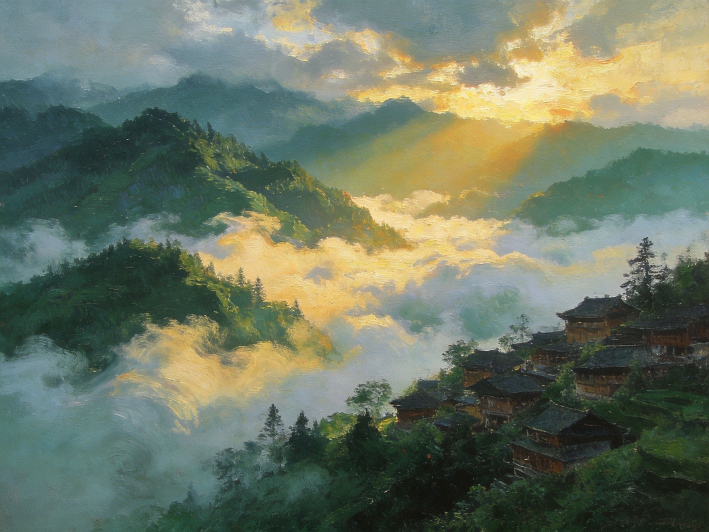 长桌宴与高山流水