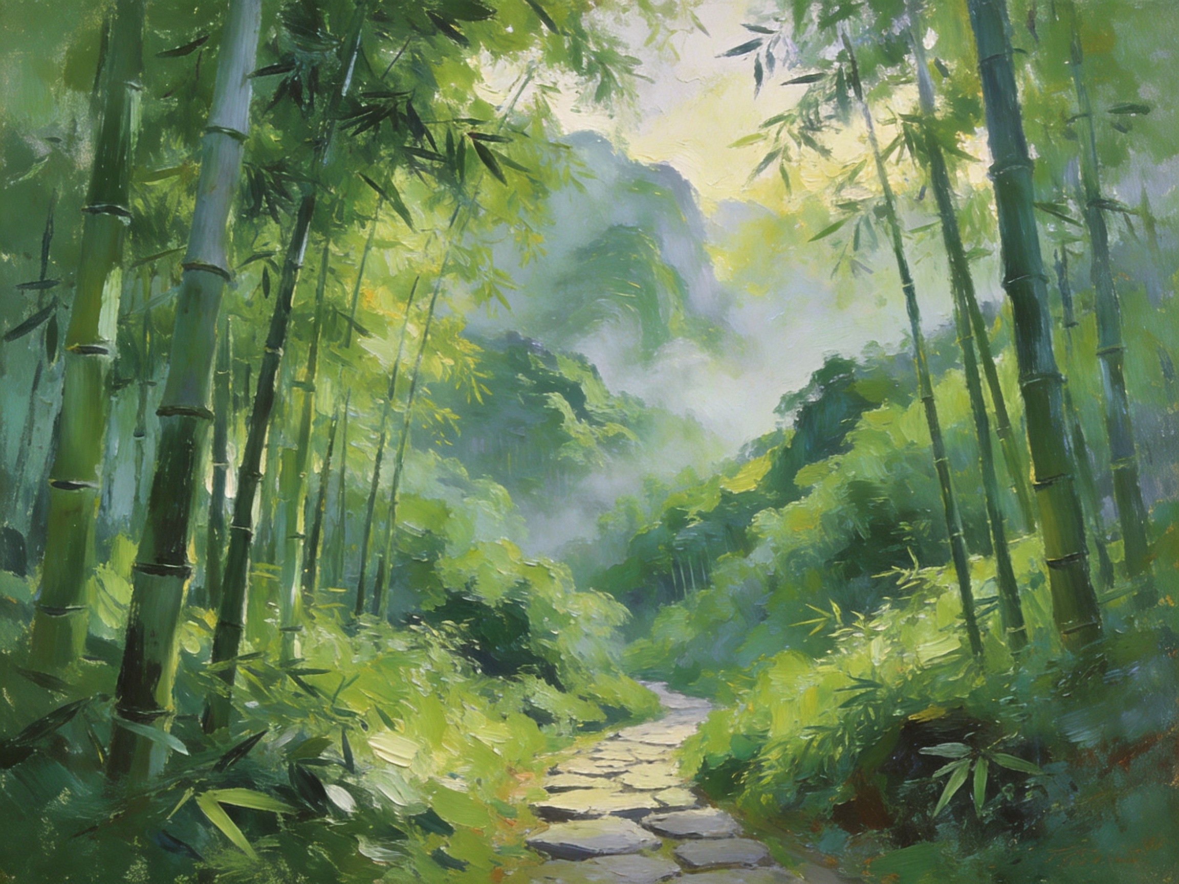 万顷竹涛接远山