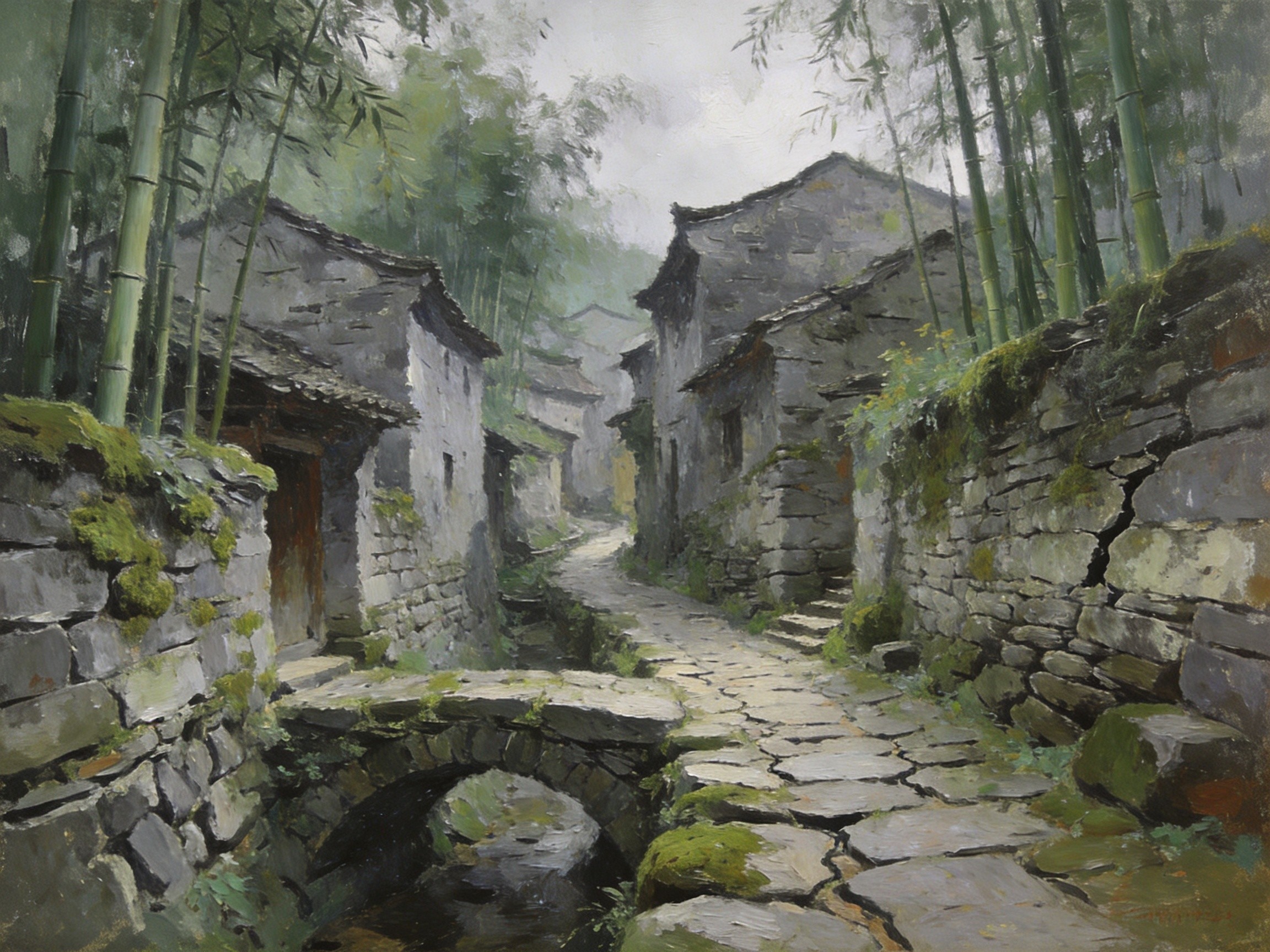 云礼石头村石墙石巷