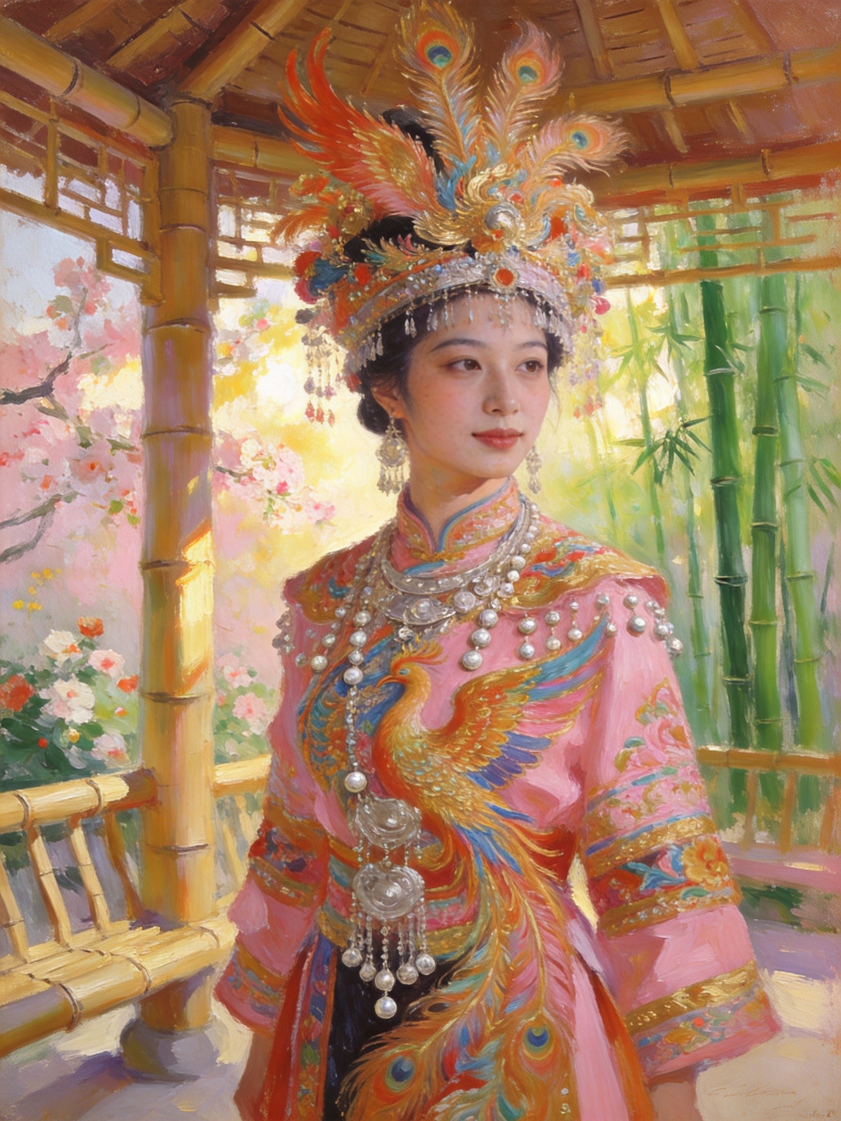 凤凰装少女