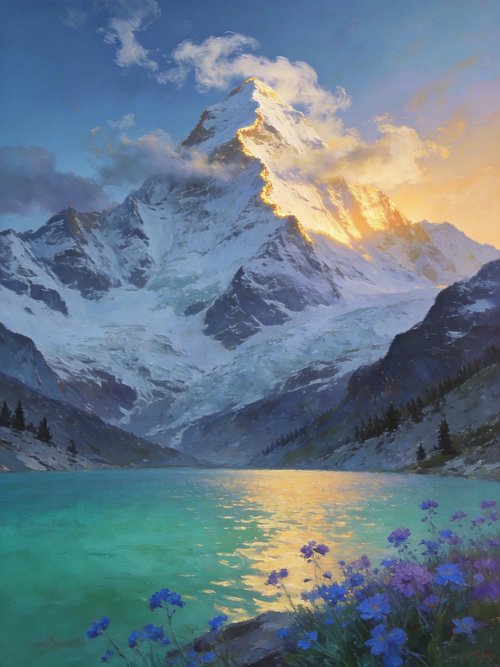 太白山雪线与山下果园的分界