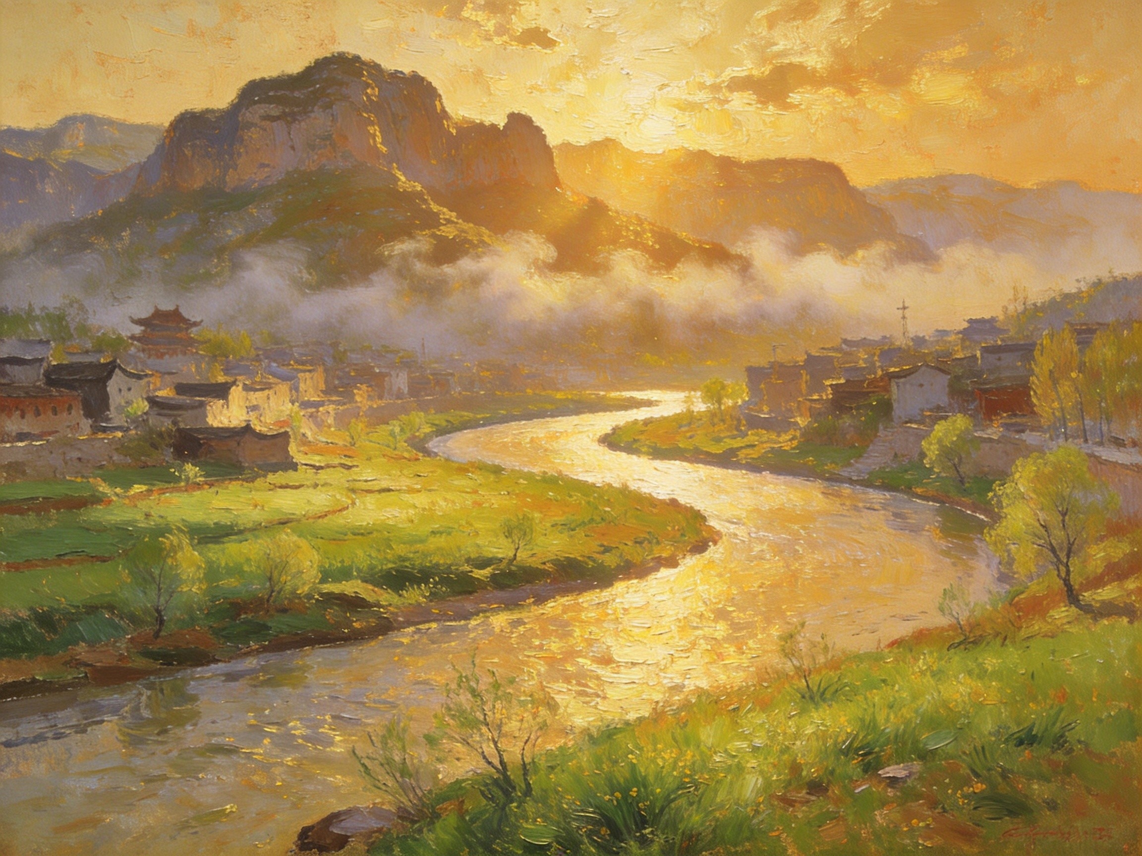 溱洧河畔春景