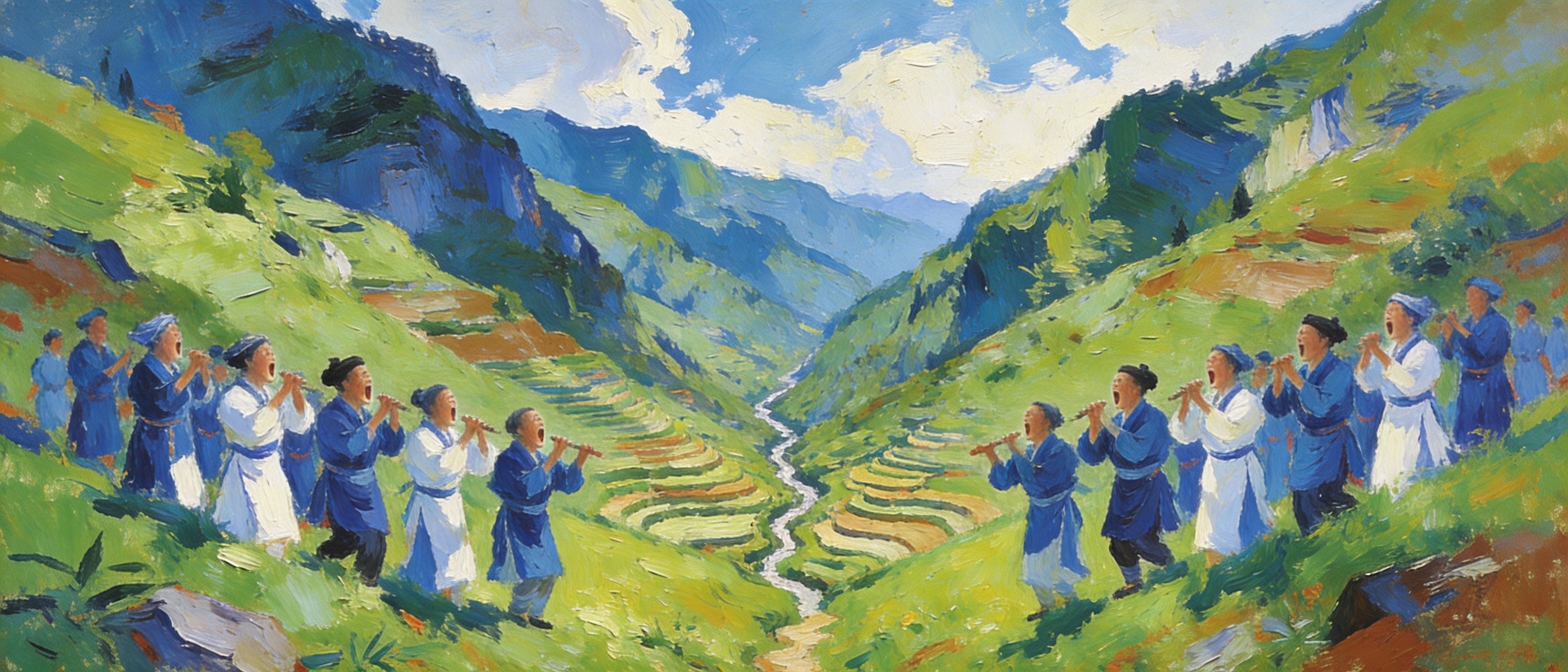 隔岭山歌互答