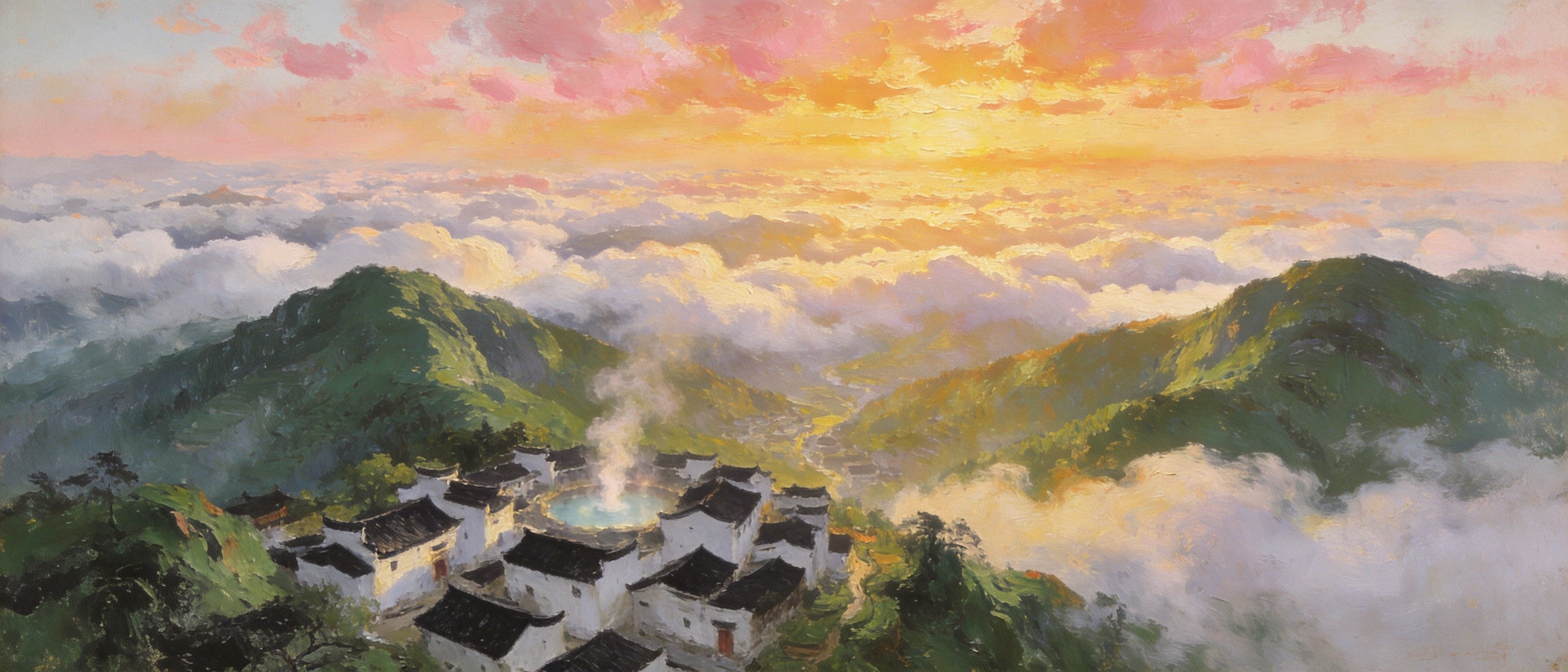武义温泉晨雾