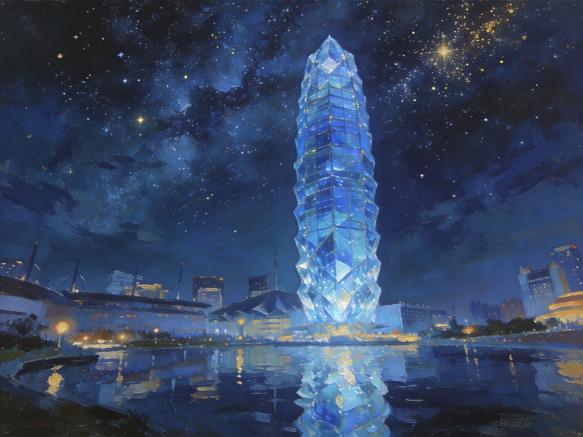 东海水晶塔夜色璀璨