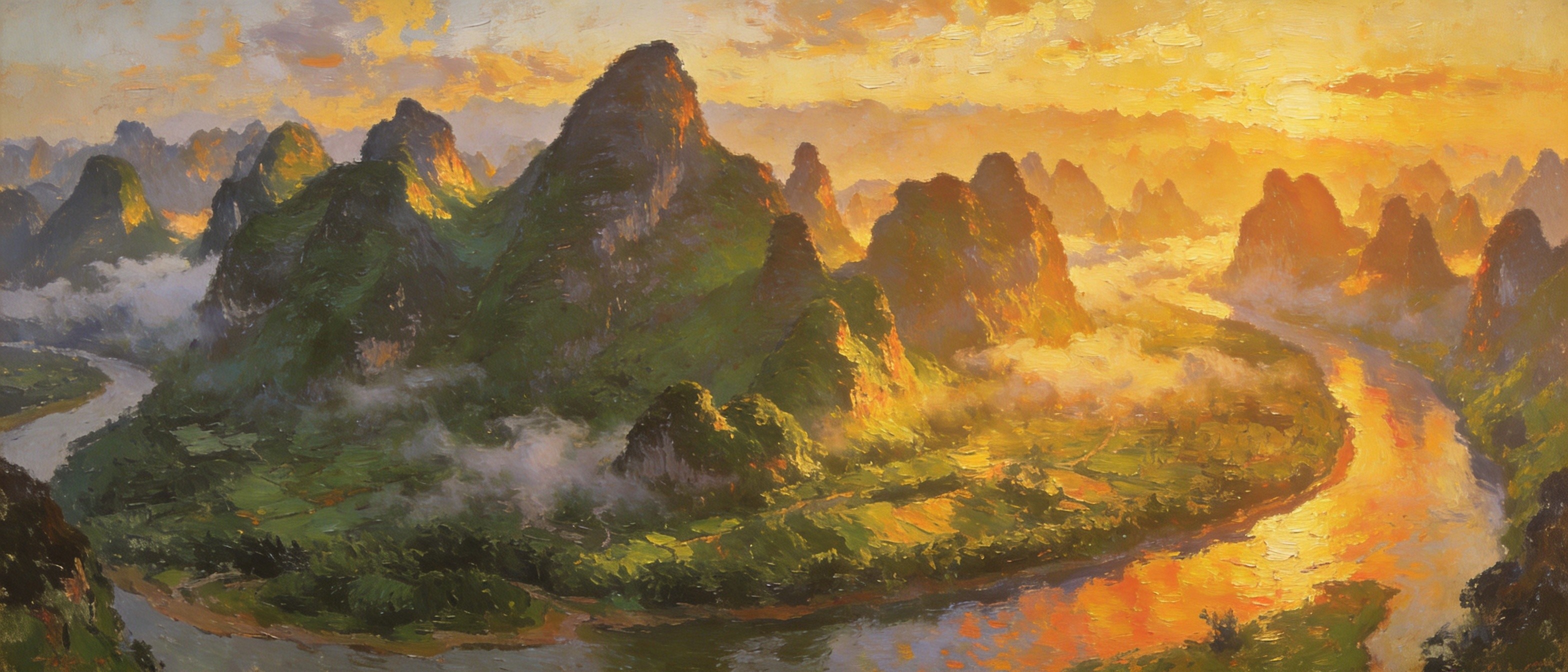 云贵高原晨峰