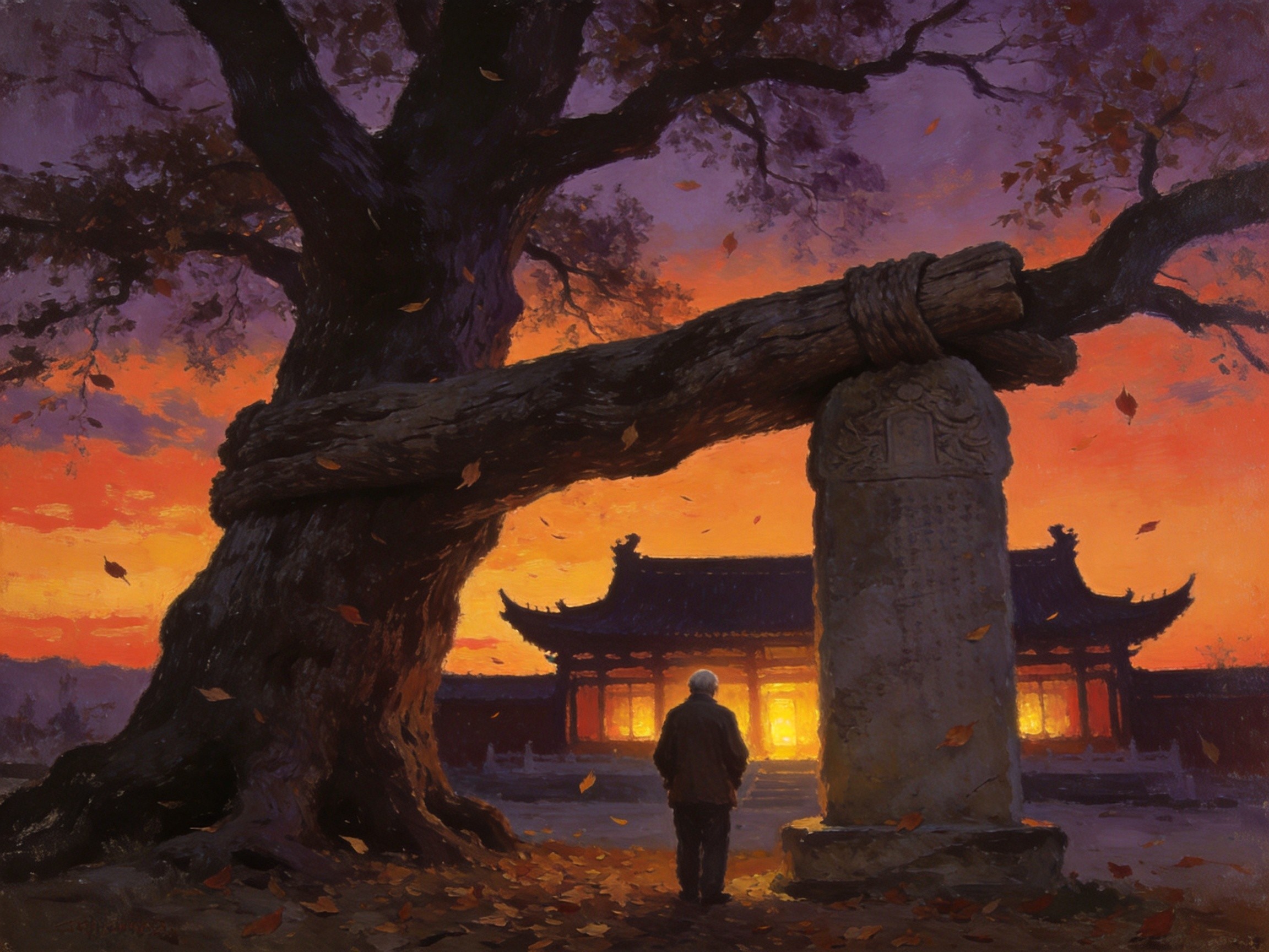 四贤祠古树吞碑