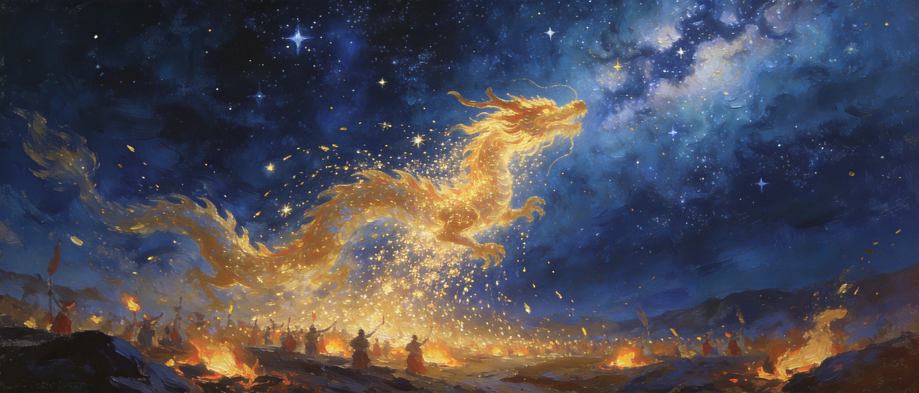火龙化作星河散落