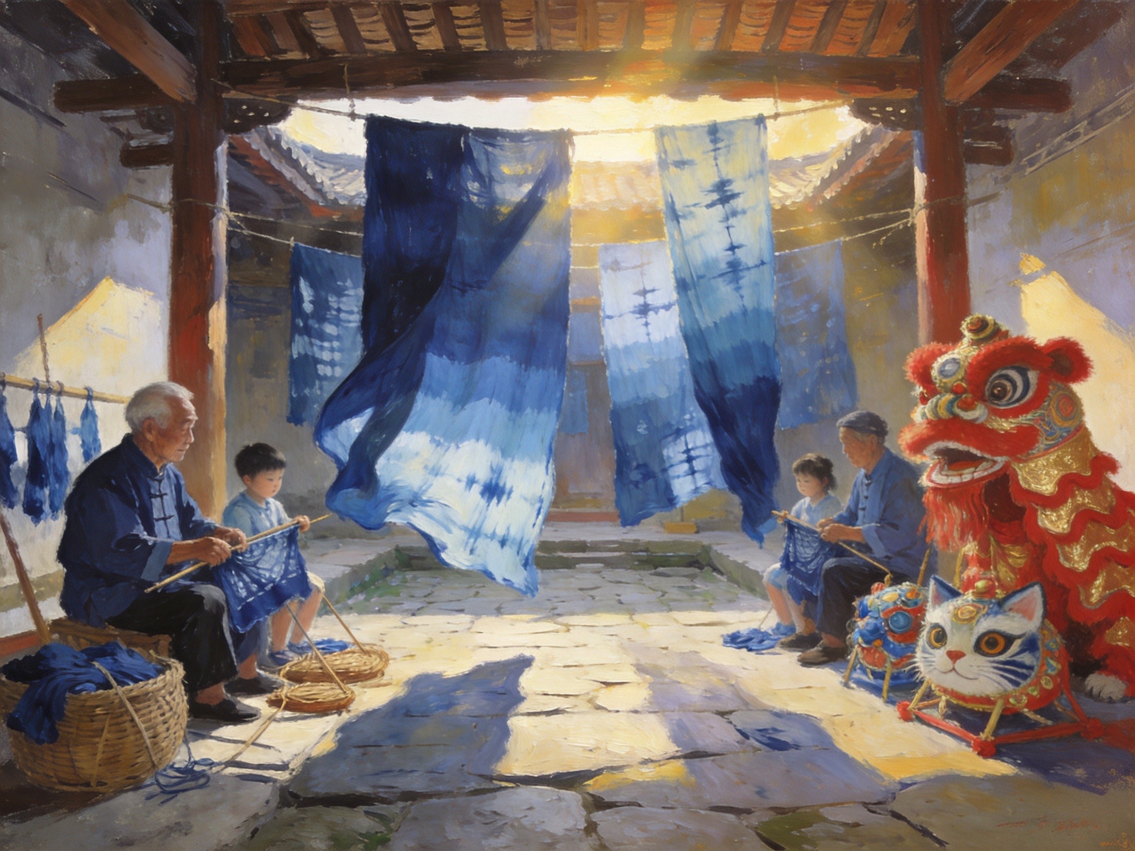 和平竹林松涛与金色稻田