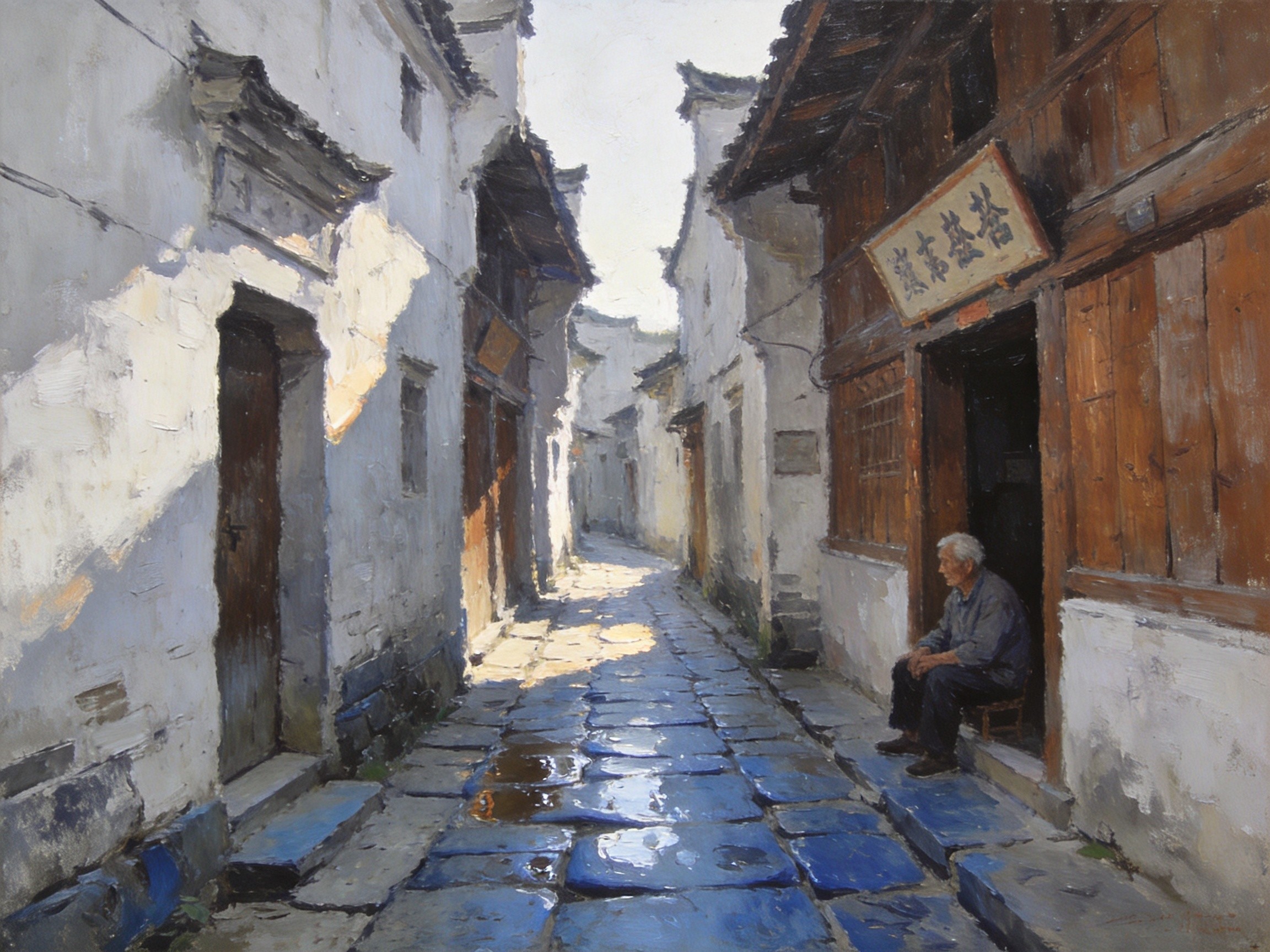 余东古镇盐道青石