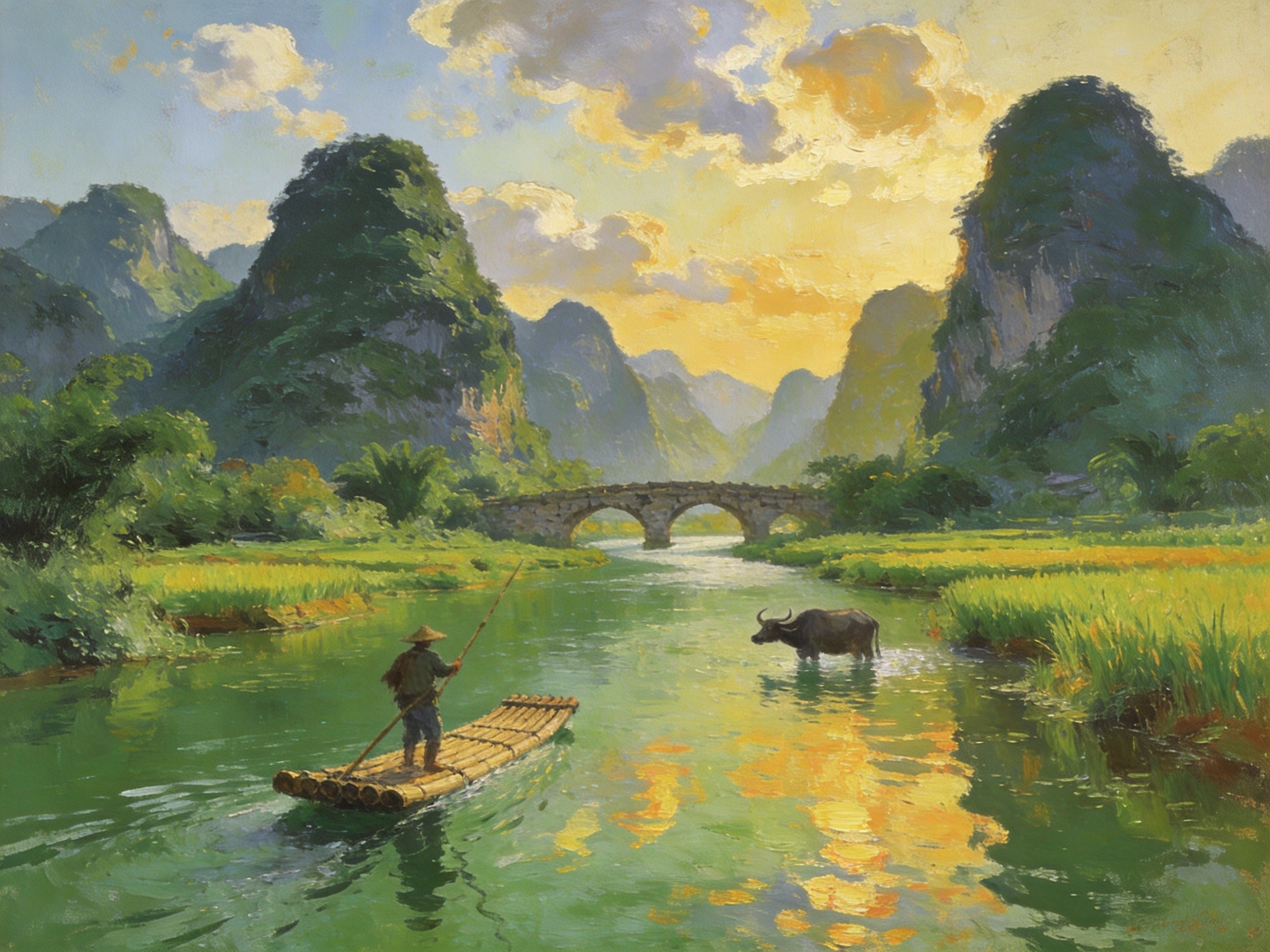 遇龙河·竹筏轻摇