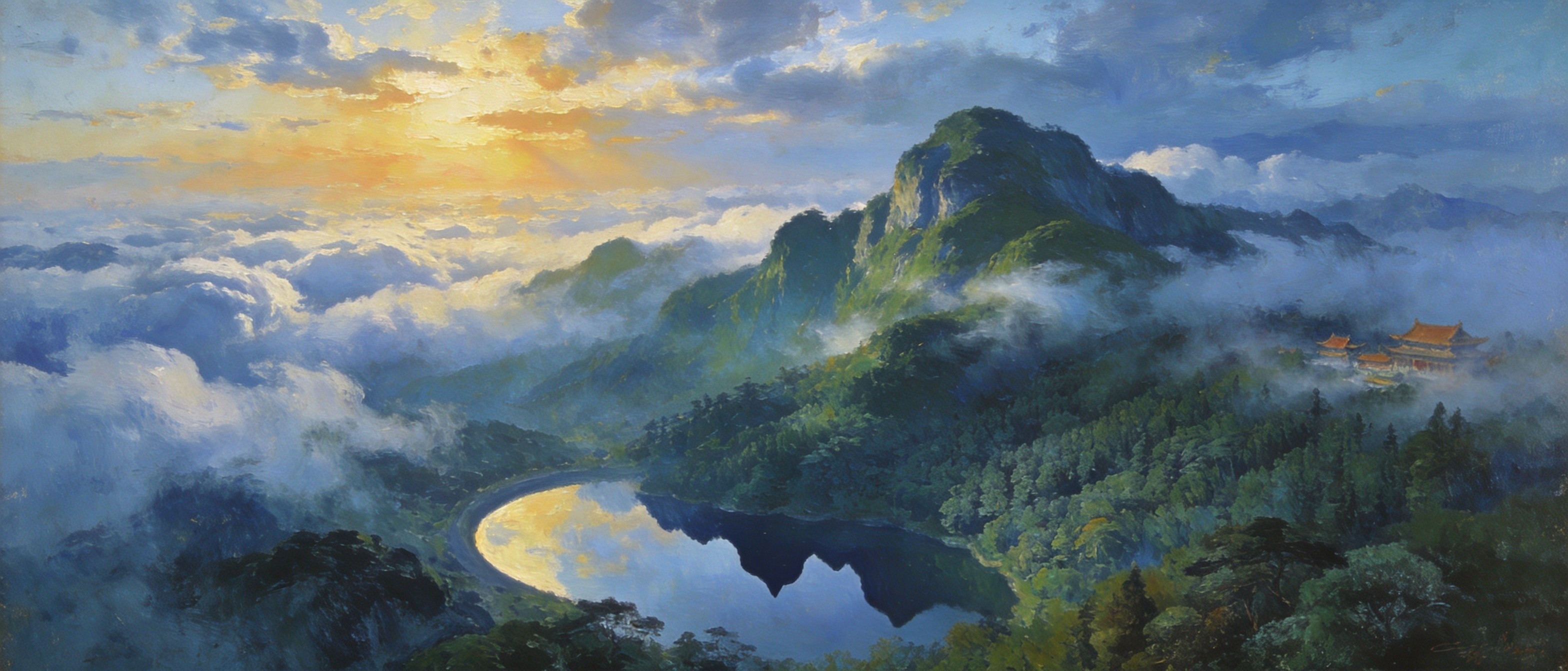 鸡笼山晴岚云海