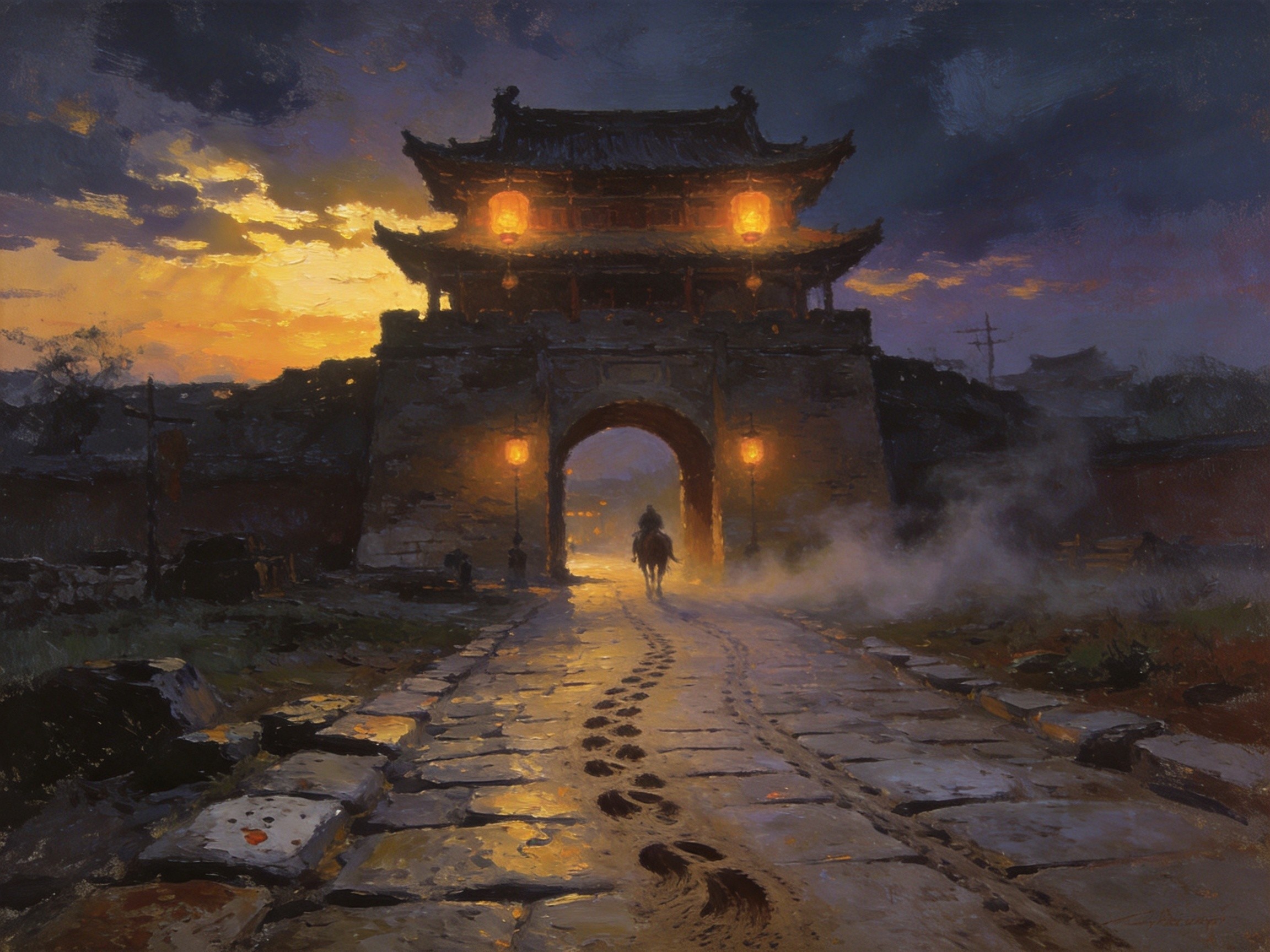 古道驿站星月夜