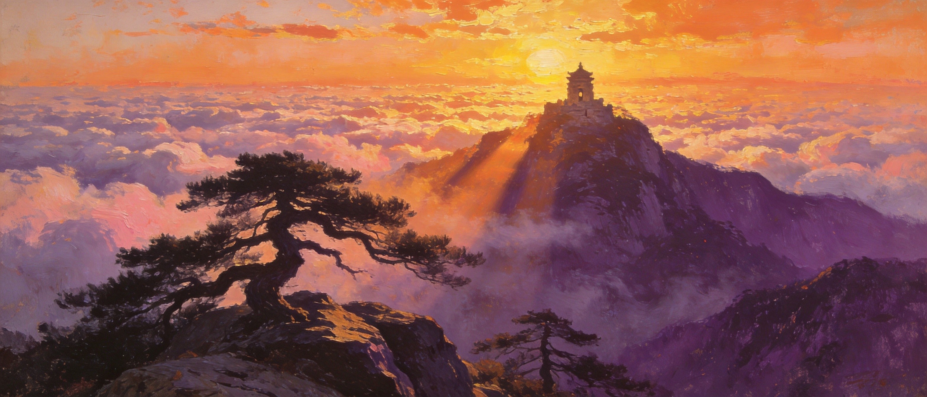 摩围山云海日出