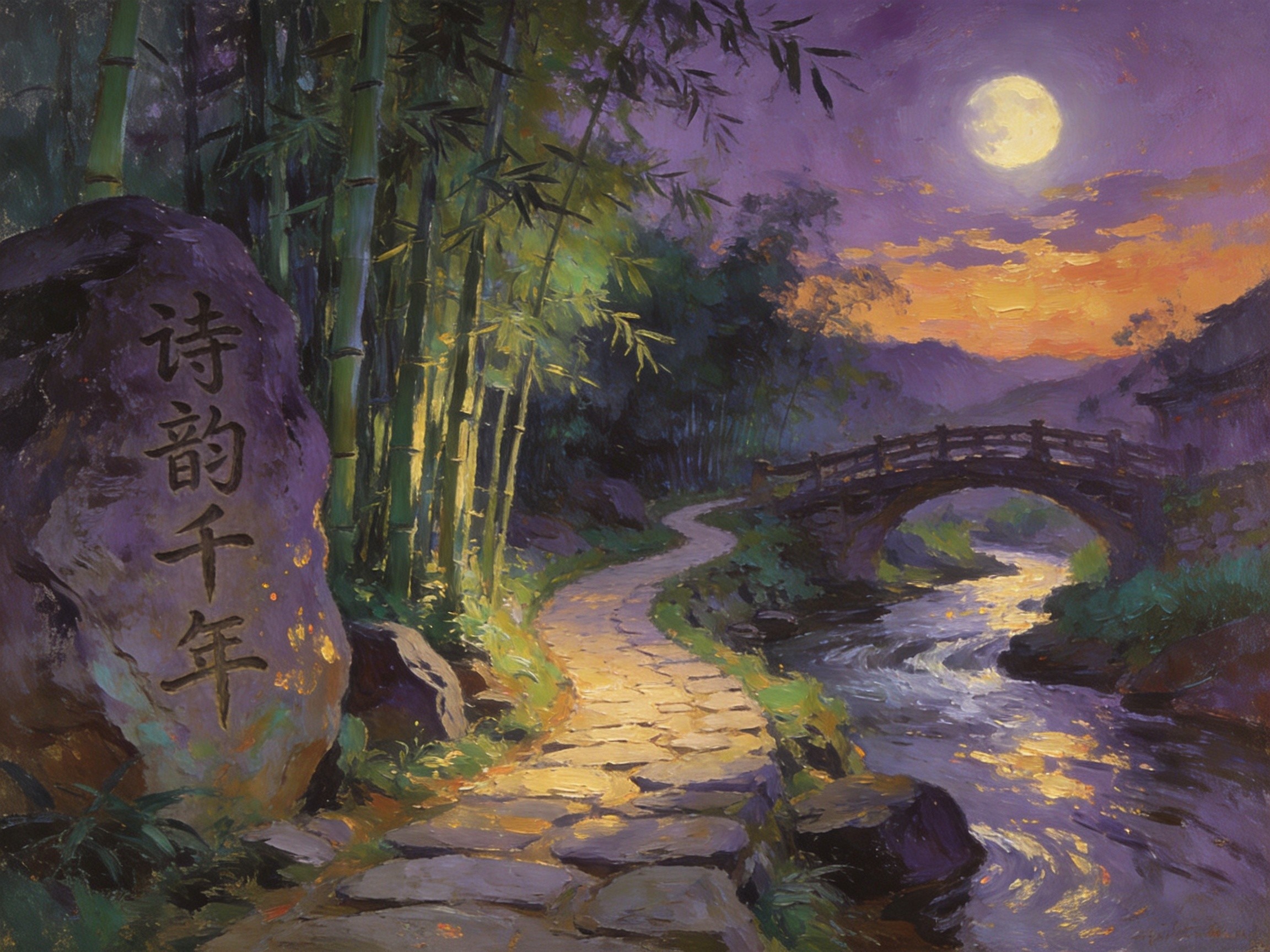 李白诗送剡溪月