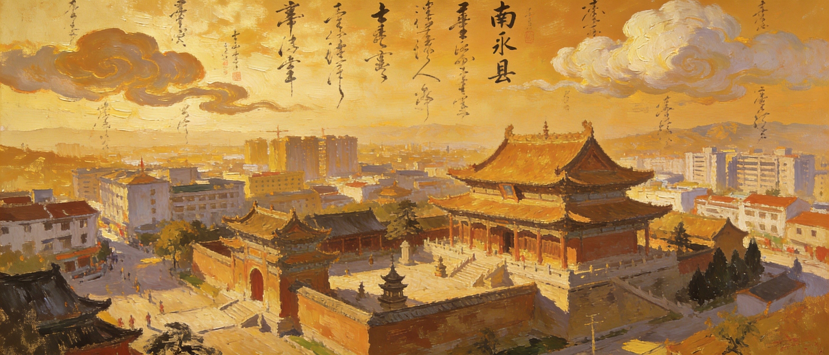 南乐县城全景，汉字文化浸润的千年古县