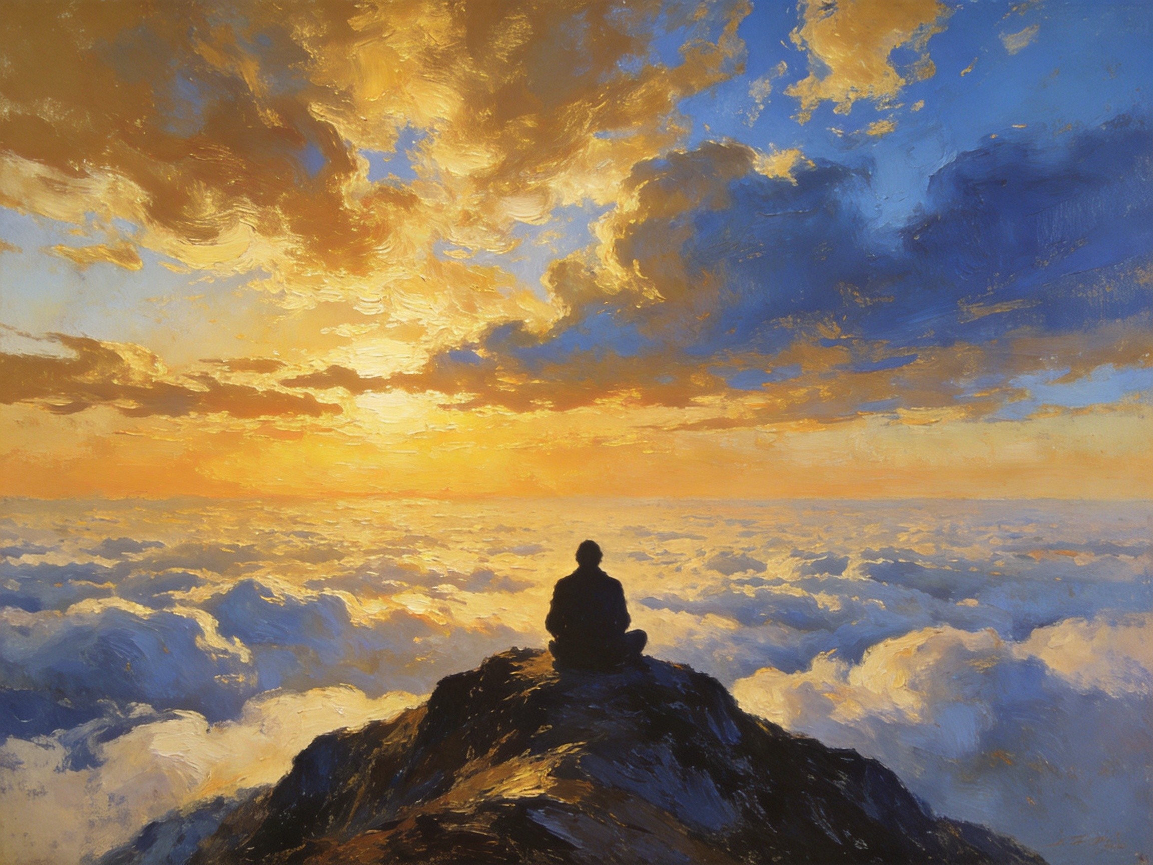 太白山间慢城日落时分的宁静