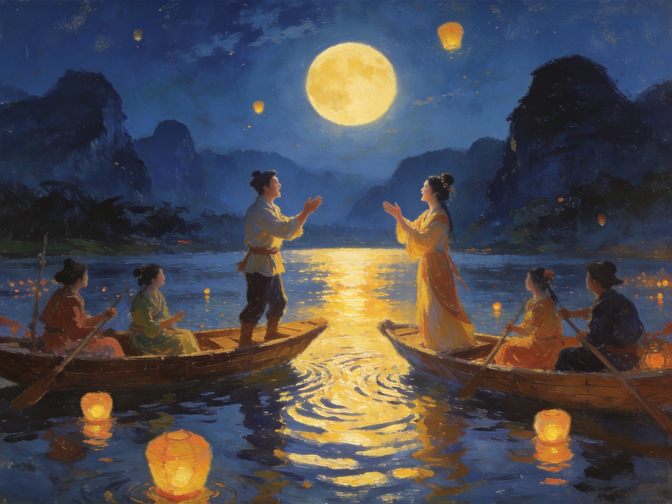 贺江中秋月夜山歌对唱
