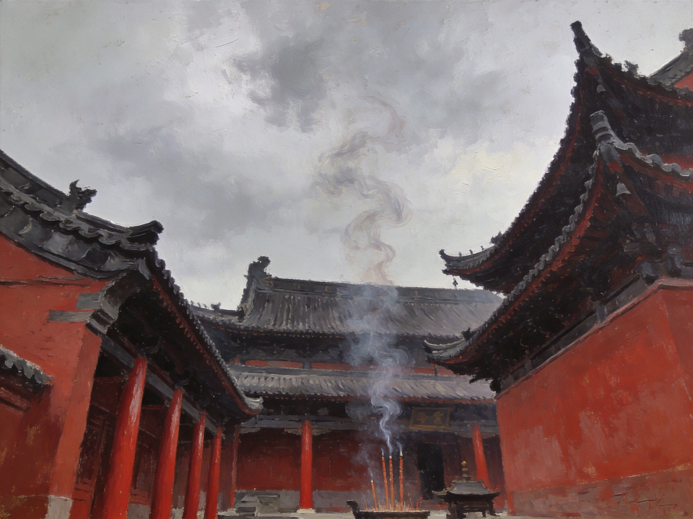 旬阳文庙红墙黛瓦与碧水青山的交融