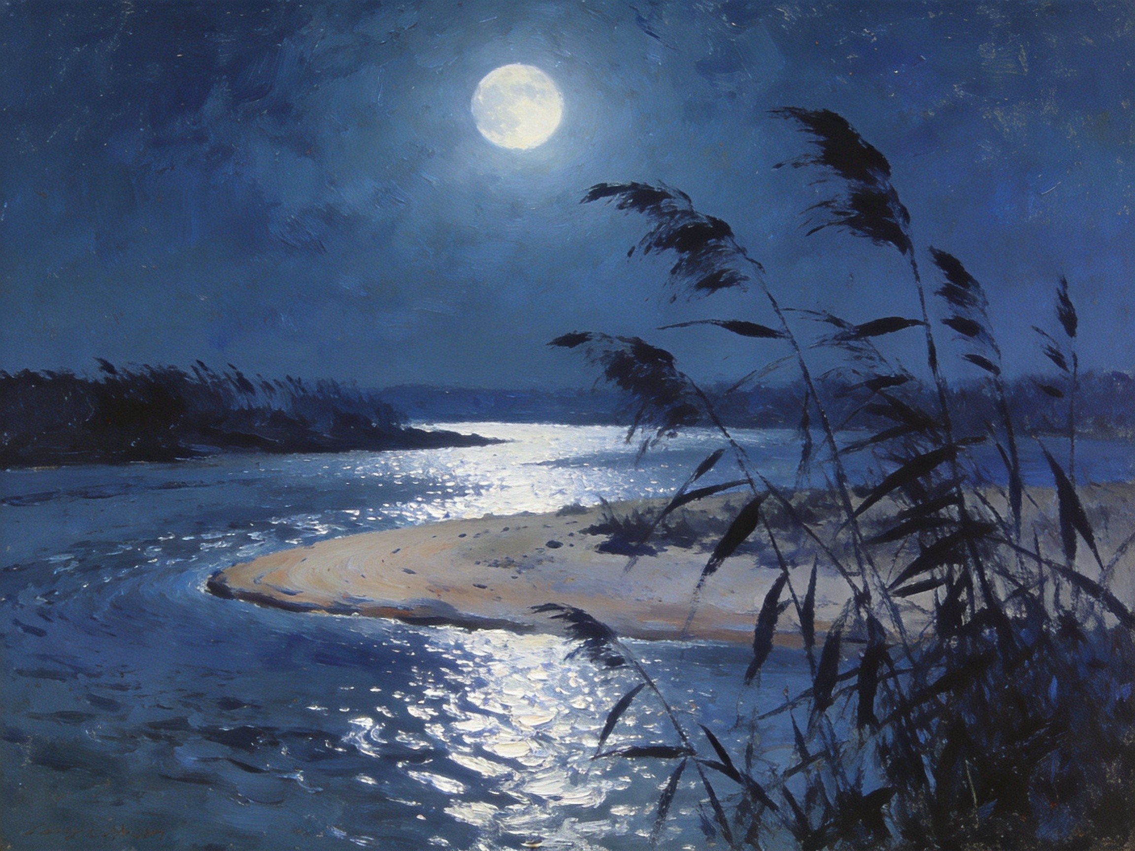 通许月夜平沙