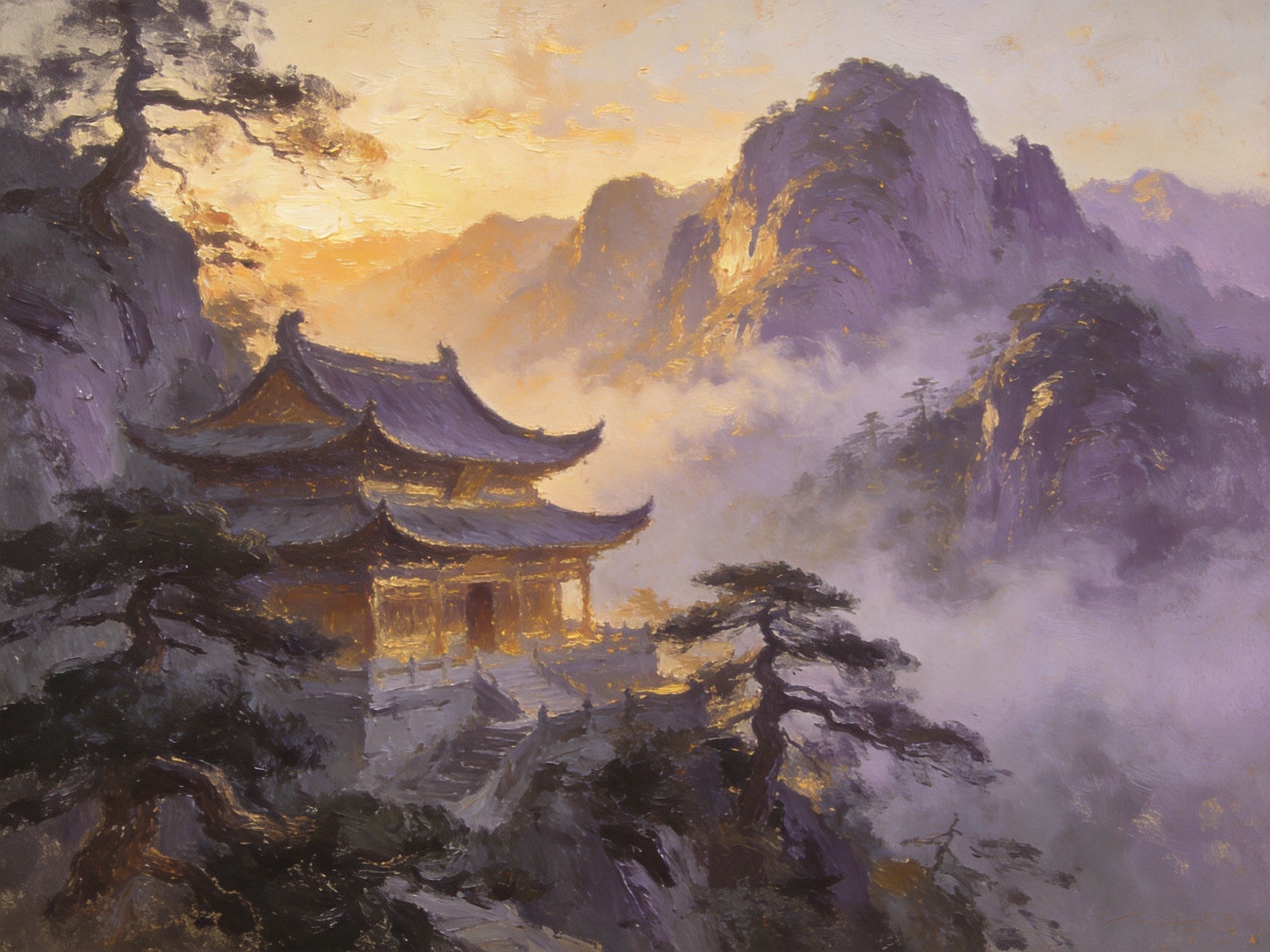 司空山二祖禅刹晨雾