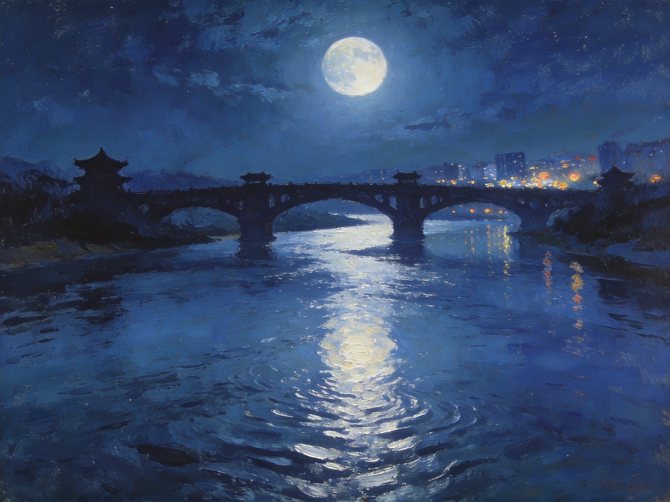 云梦涢水月正圆