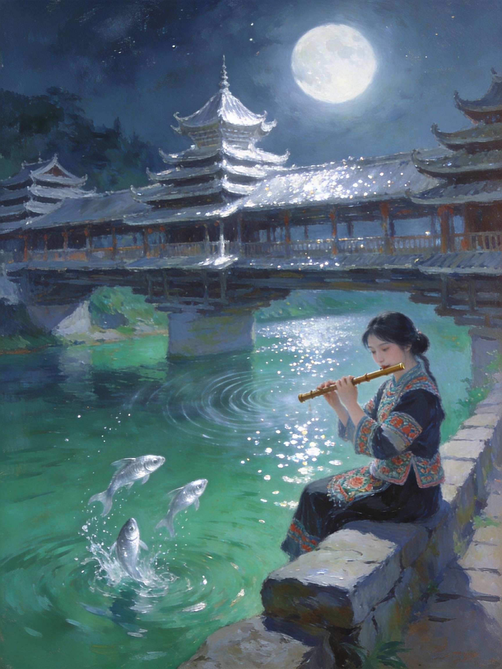 流过玉屏山