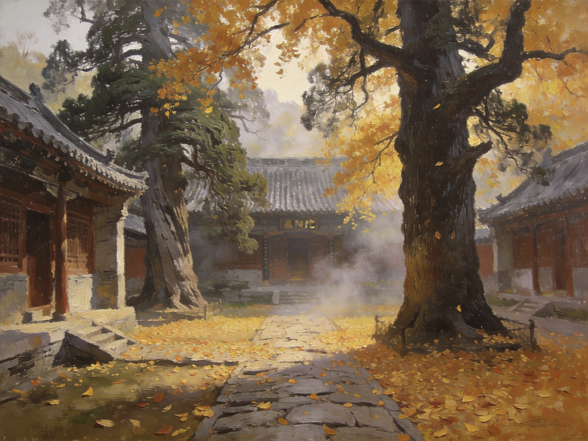 少林寺塔林暮色