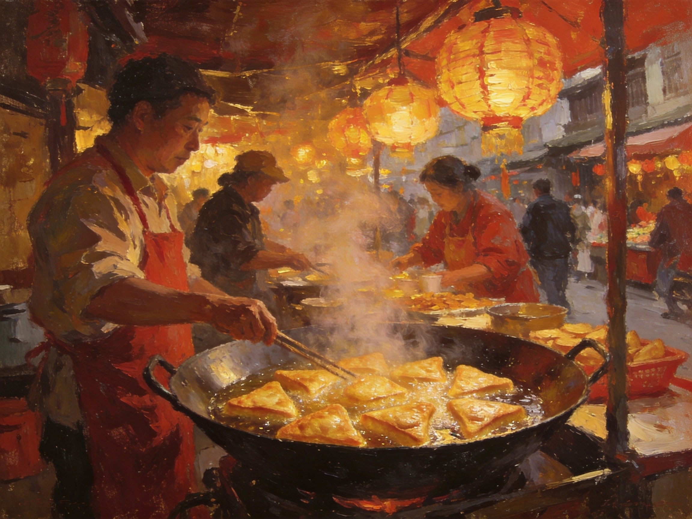 赤坎豆腐角煎制金黄
