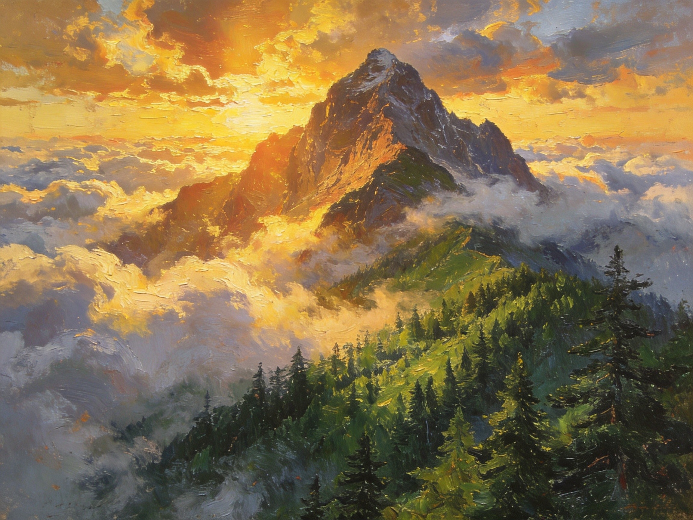 螺髻山捧出云海