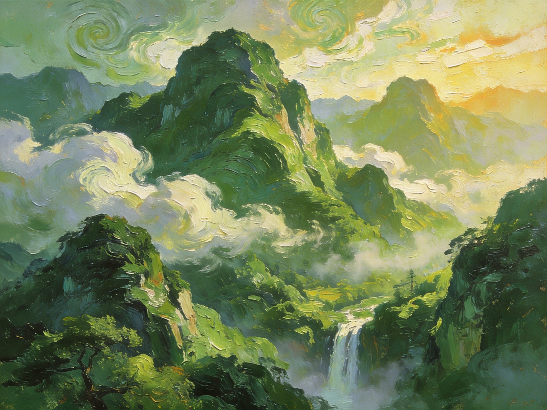 绿林山风景区全景