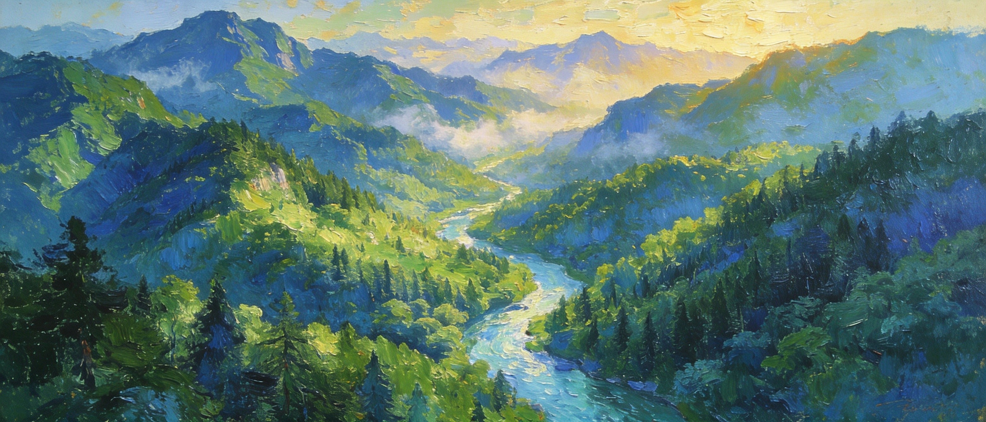 岳西清凉山谷全景