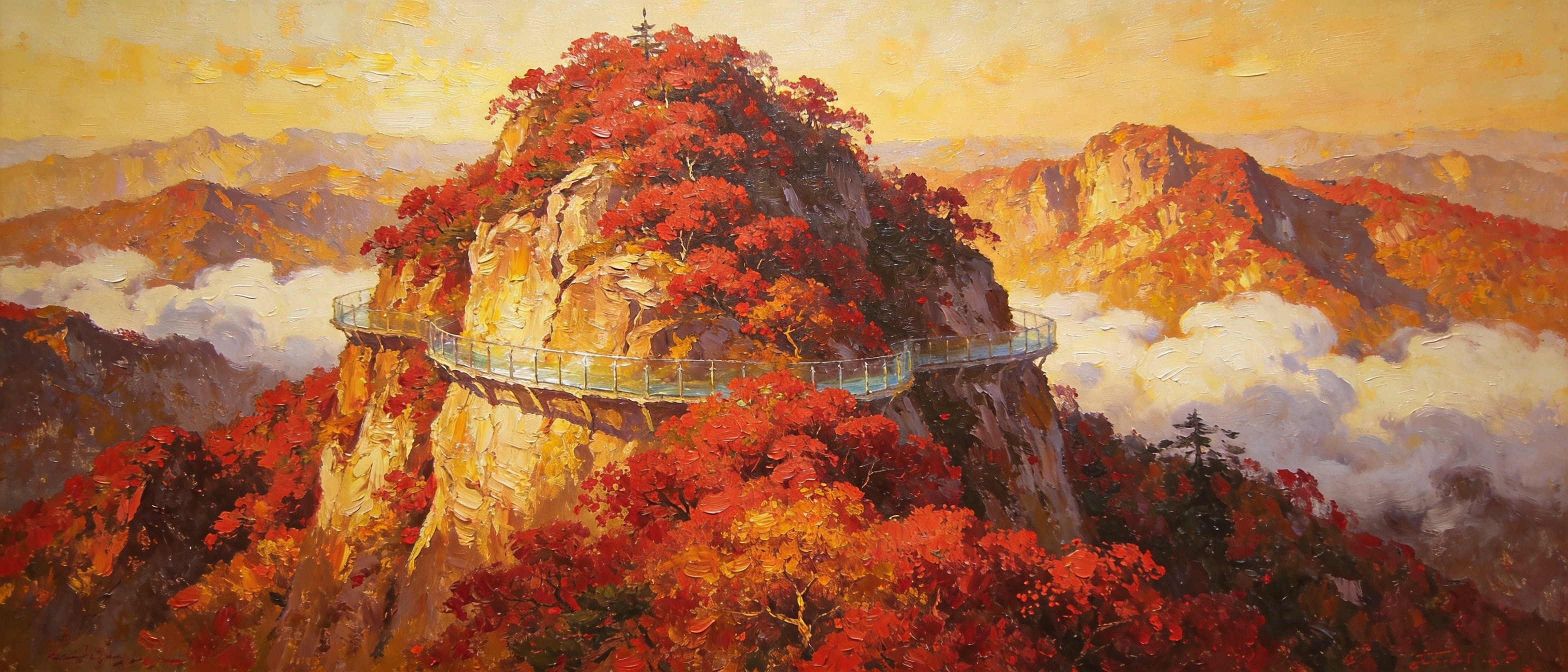 茱萸峰上云卷云舒