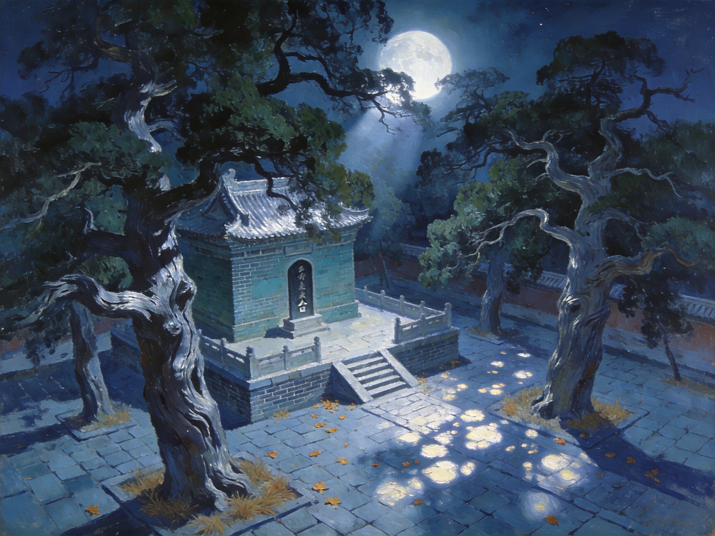 羑里城古柏参天