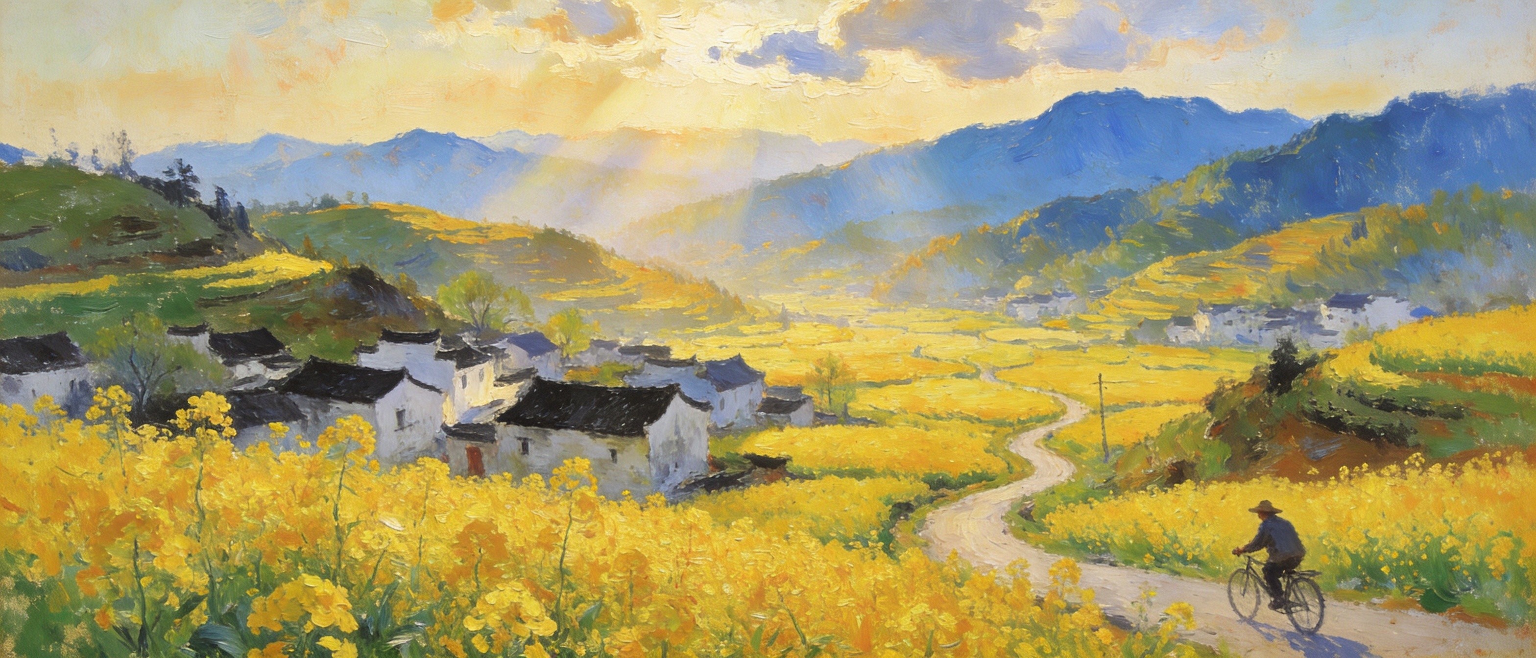 椒陵田园春色