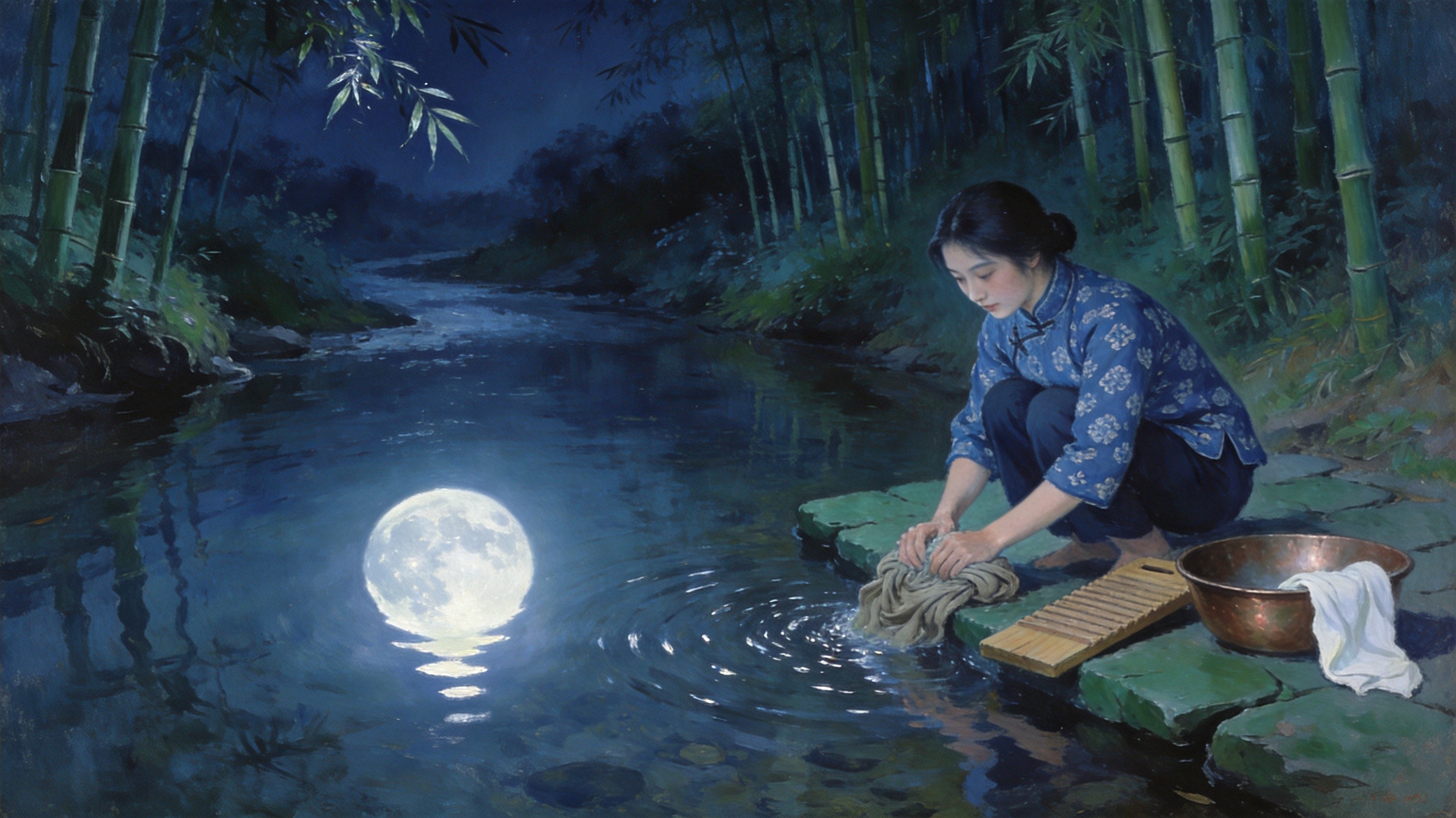 桃花江全景春色