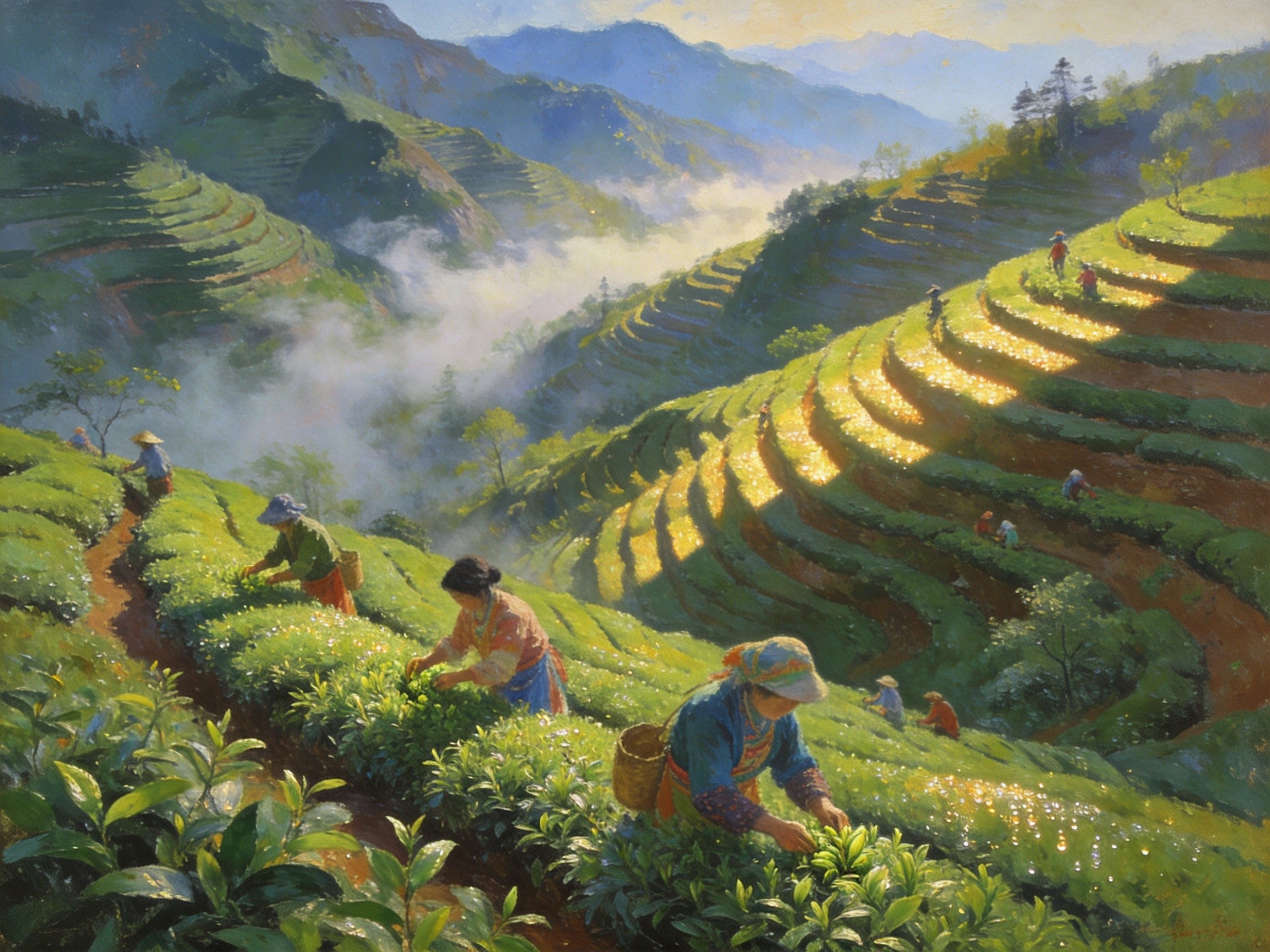 富硒茶园春采