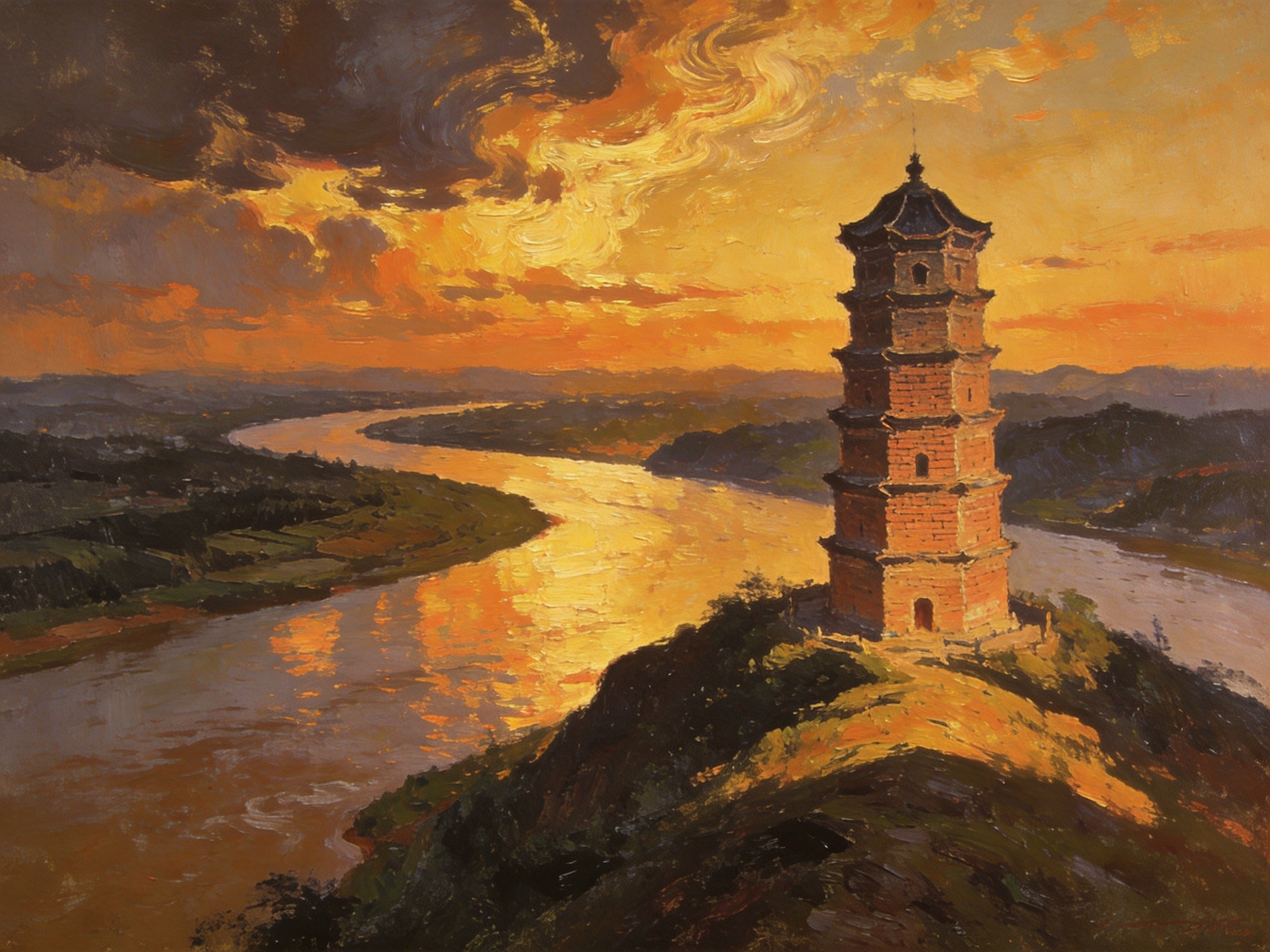 万年桥夕照