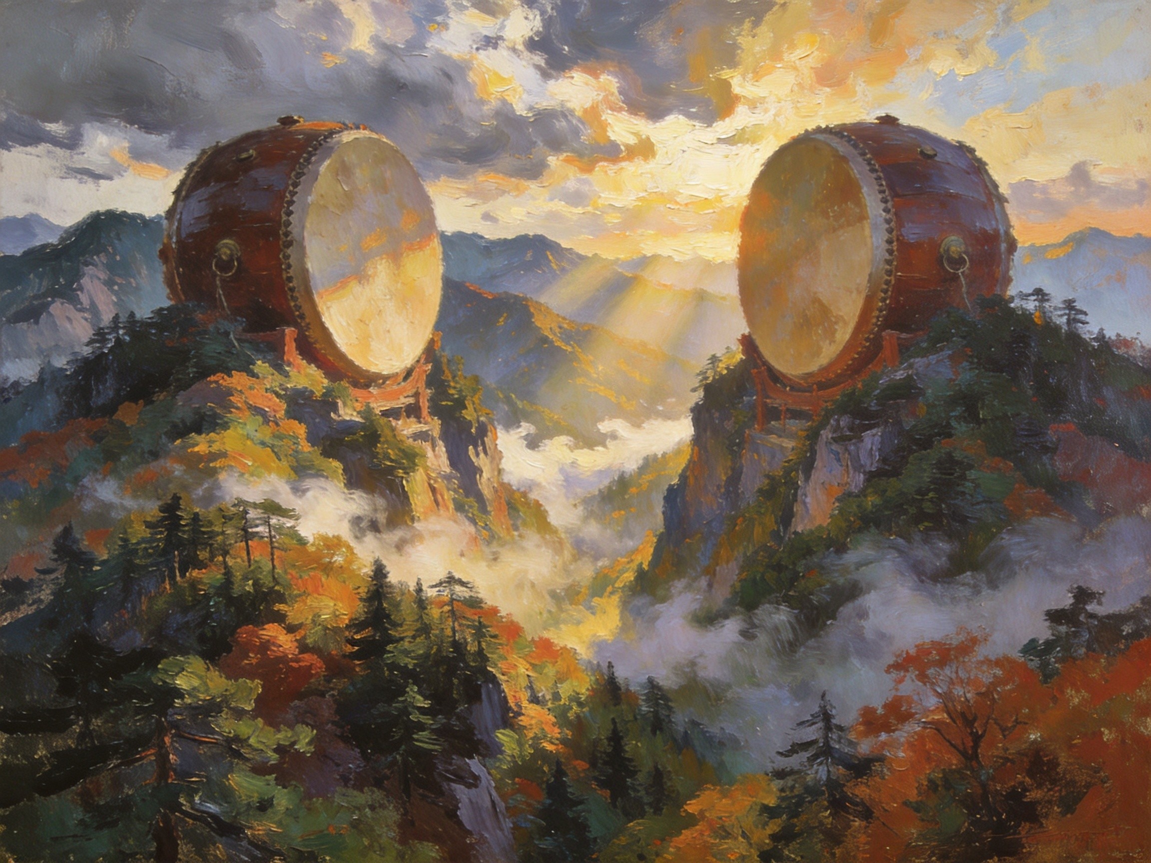 米仓山外鼓城山