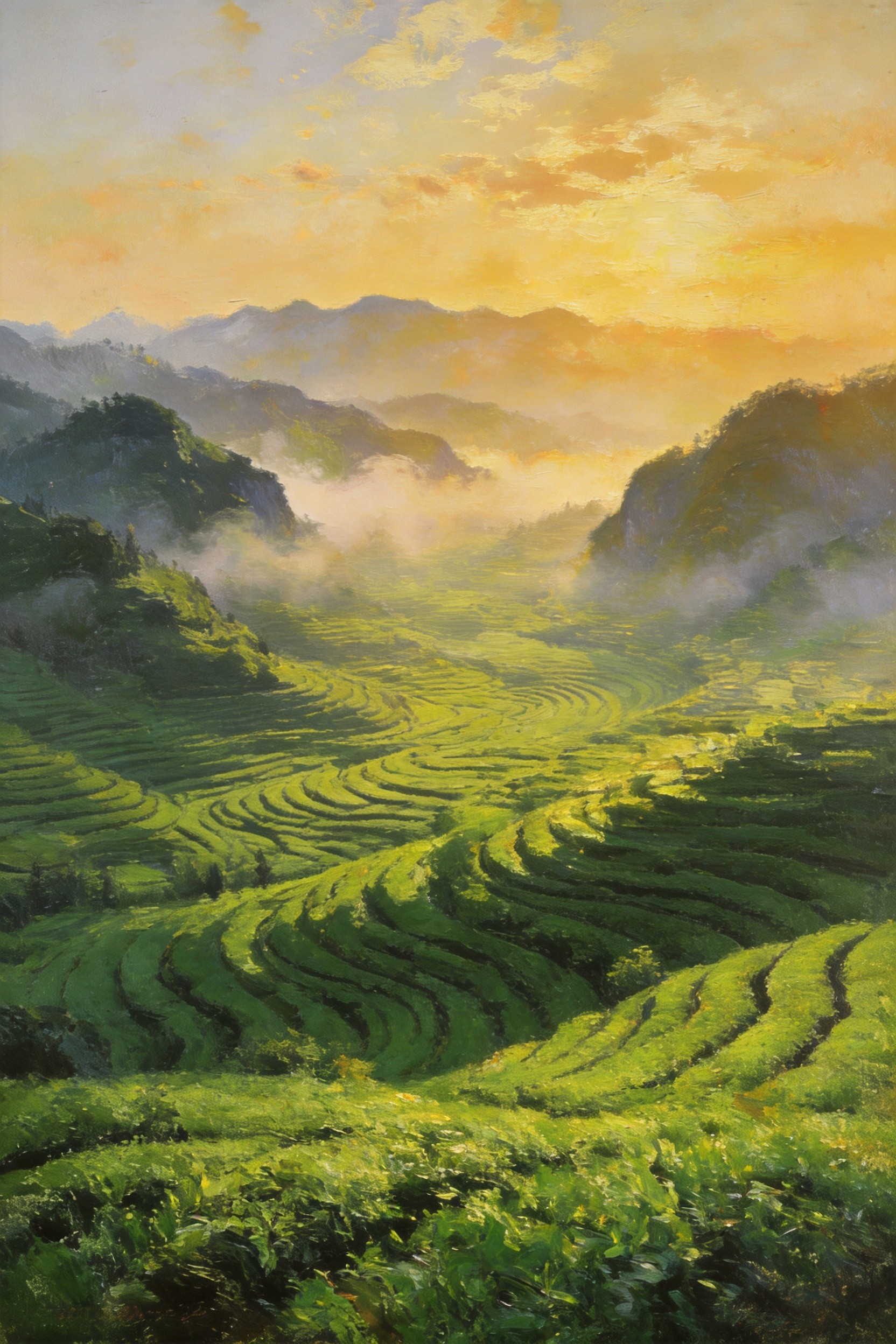 茶海万顷绿到秋