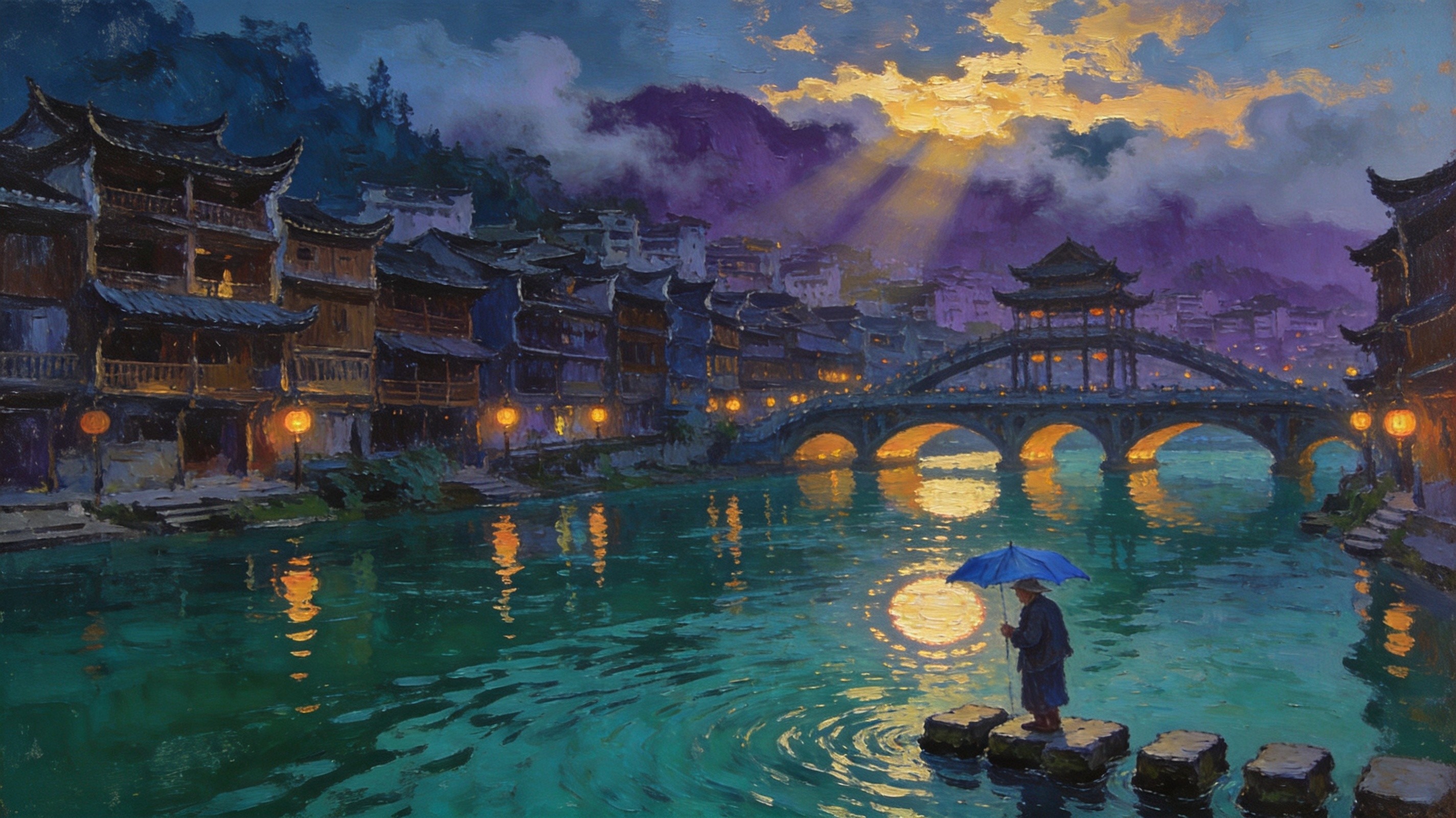 沈从文故居与黄永玉画作意境