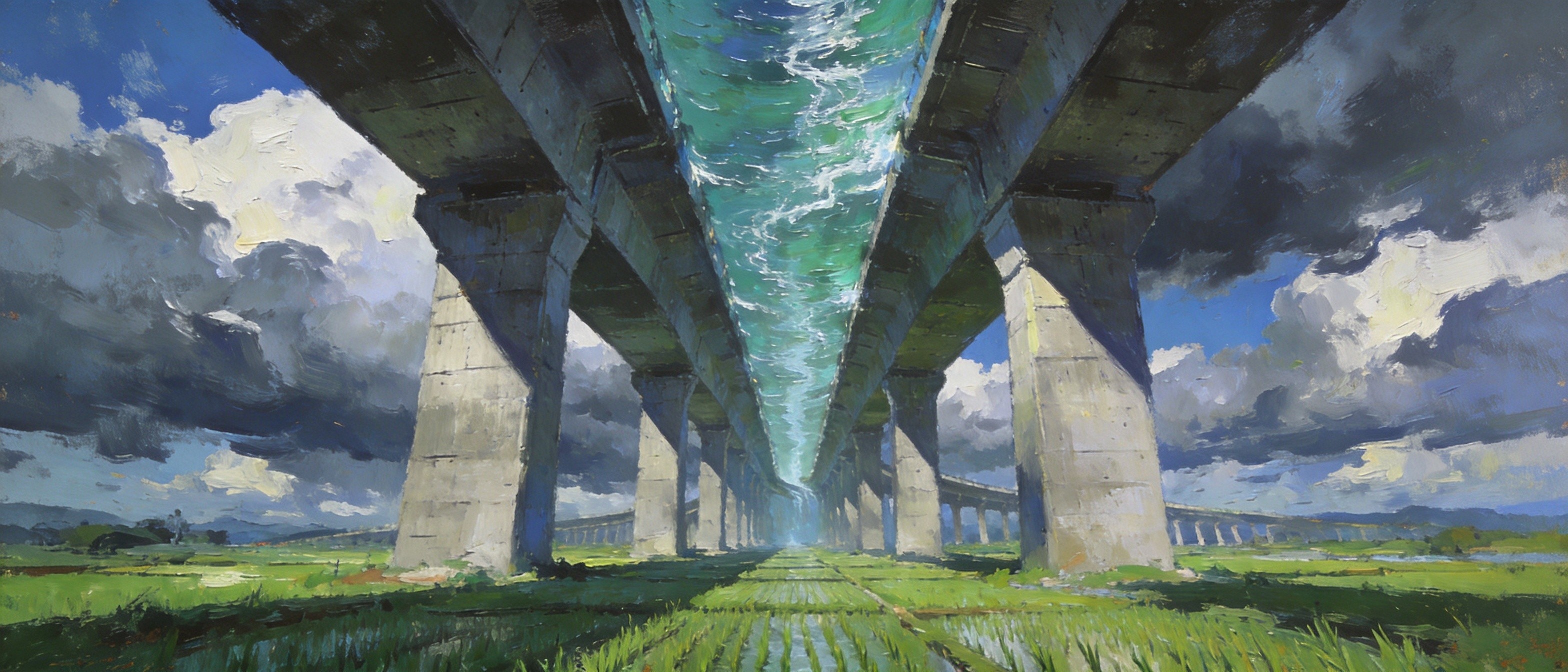 长岗坡渡槽如天河横空