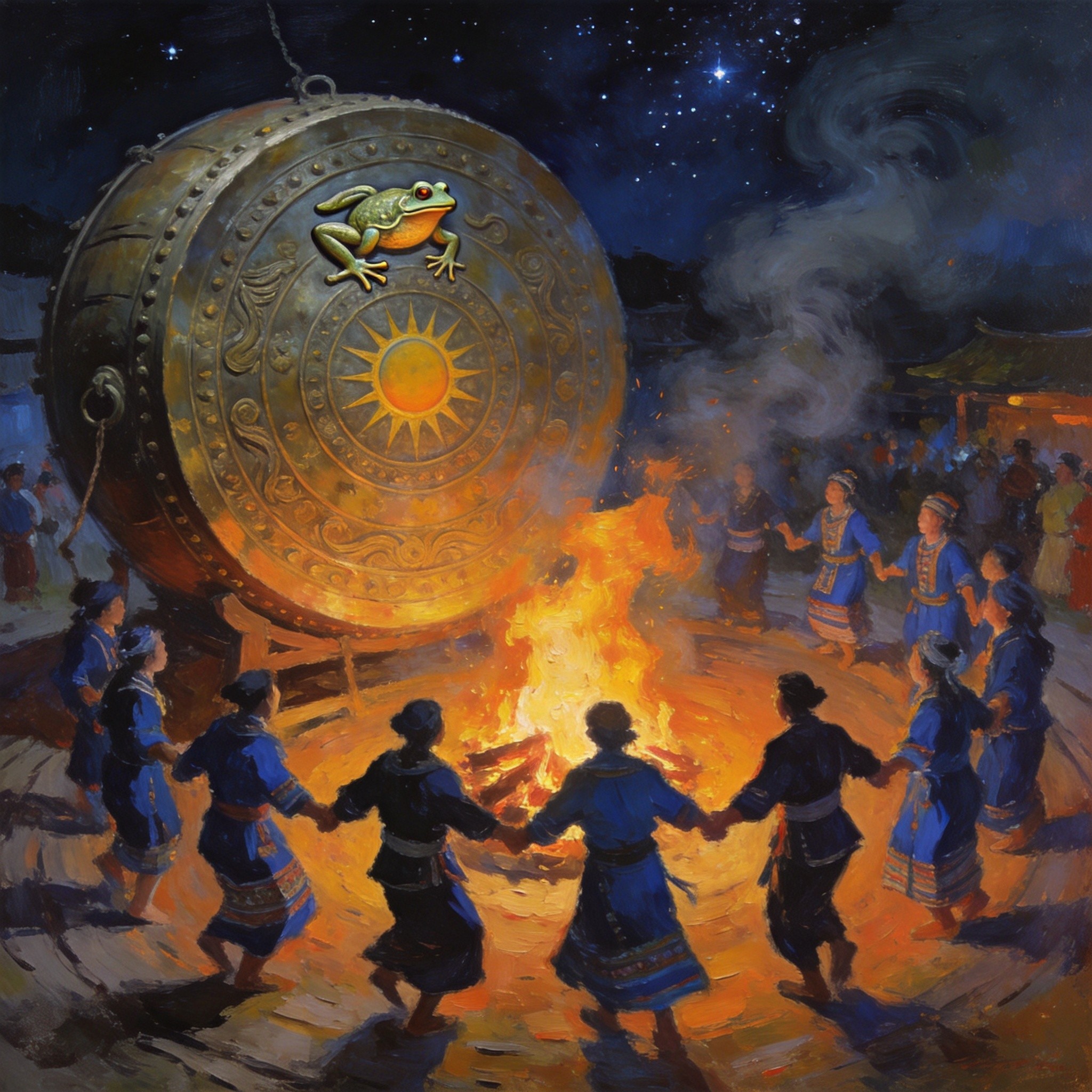 铜鼓蚂拐舞，请出蛙神保丰年