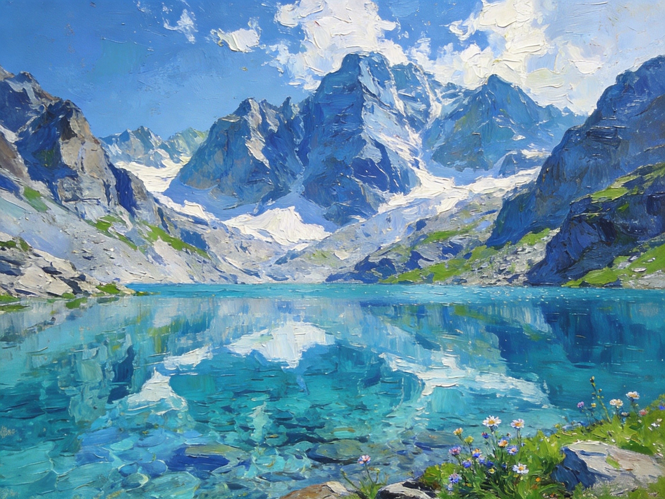 太白山居晨起推窗见山的画卷