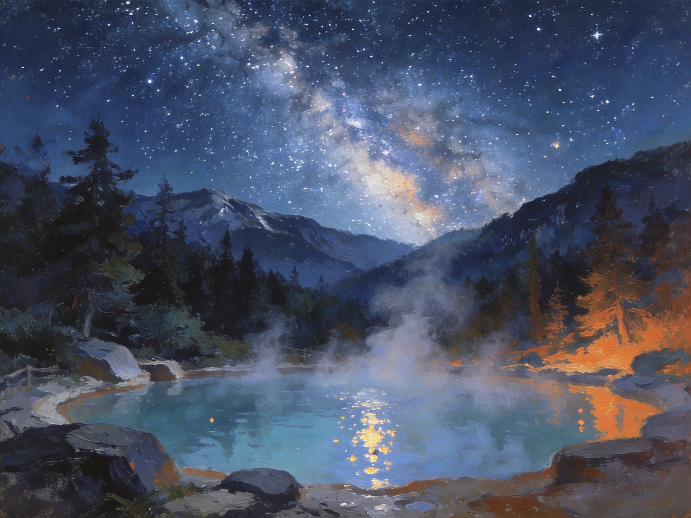 云髻山温泉星空夜
