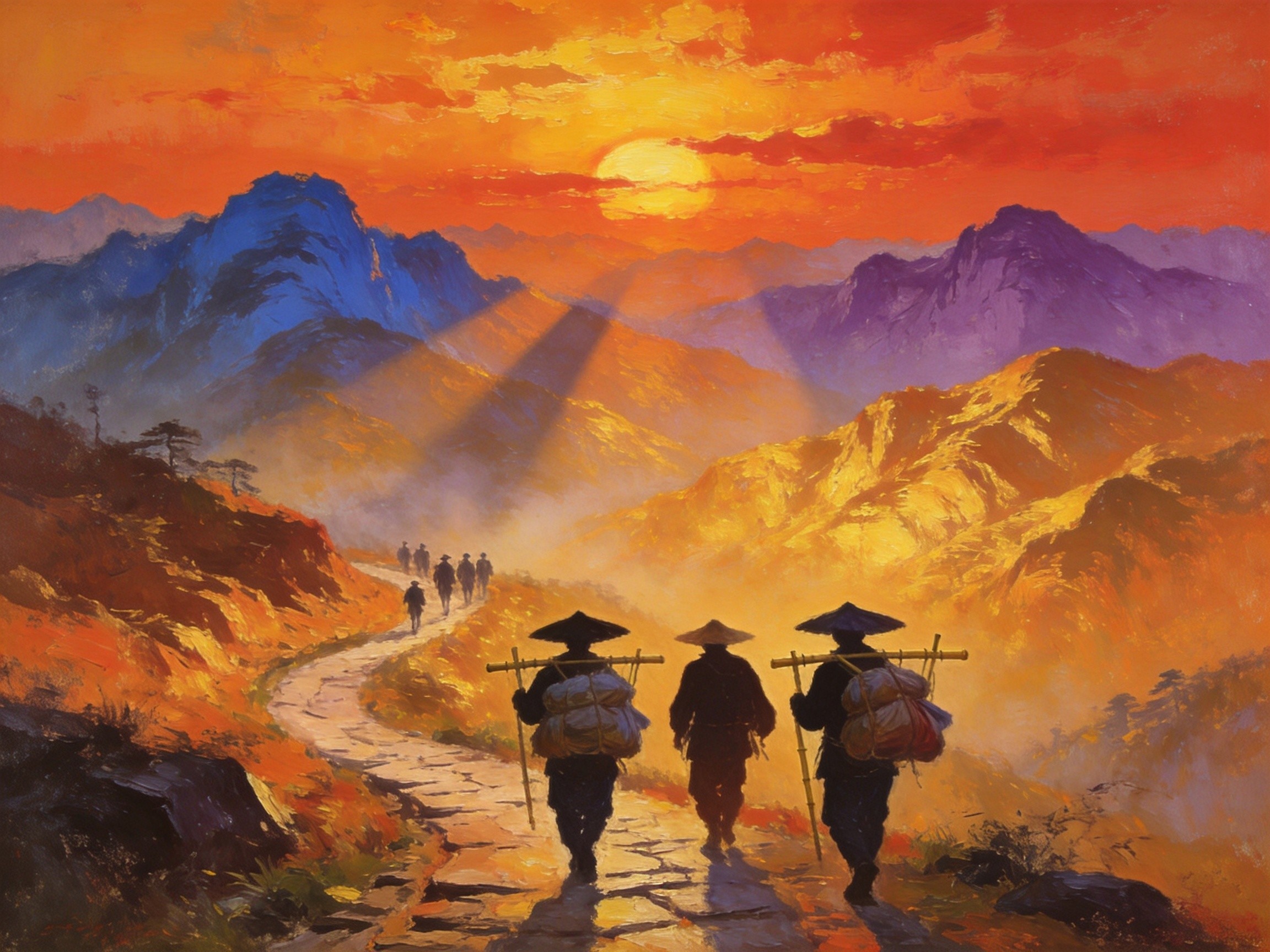 徽商行旅古道夕阳