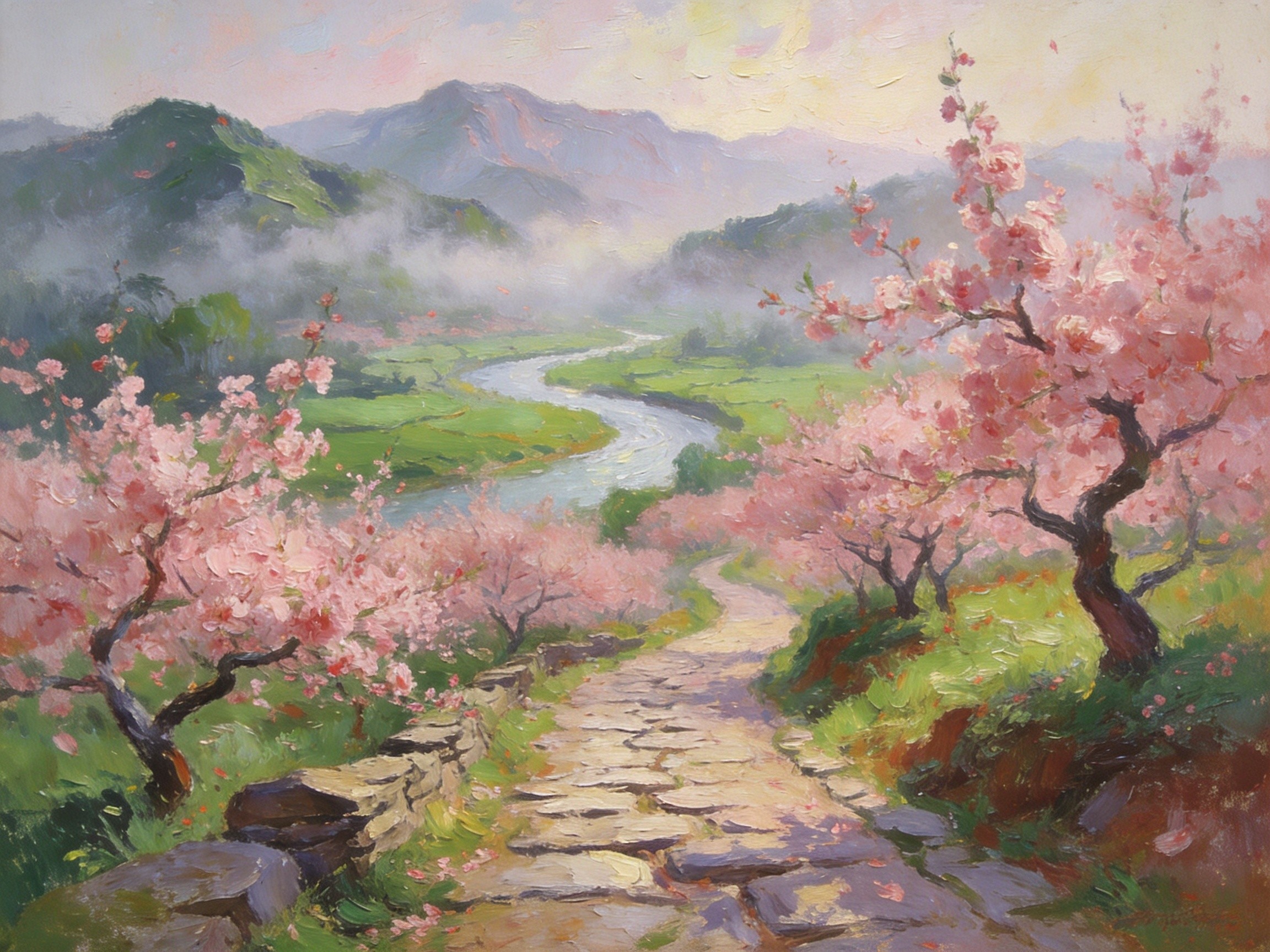 枣阳春日田园烟景
