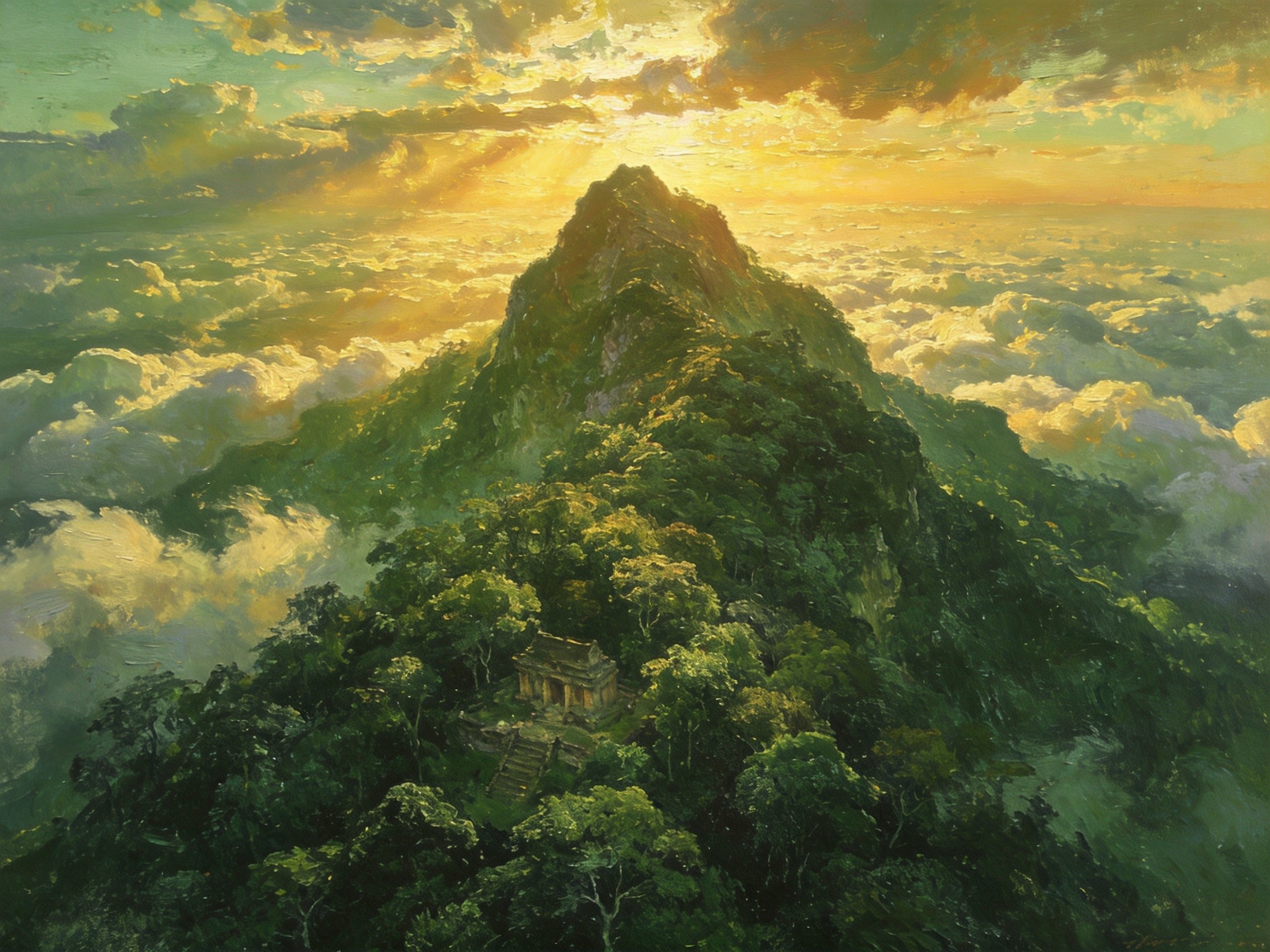 青天背云海晨曦